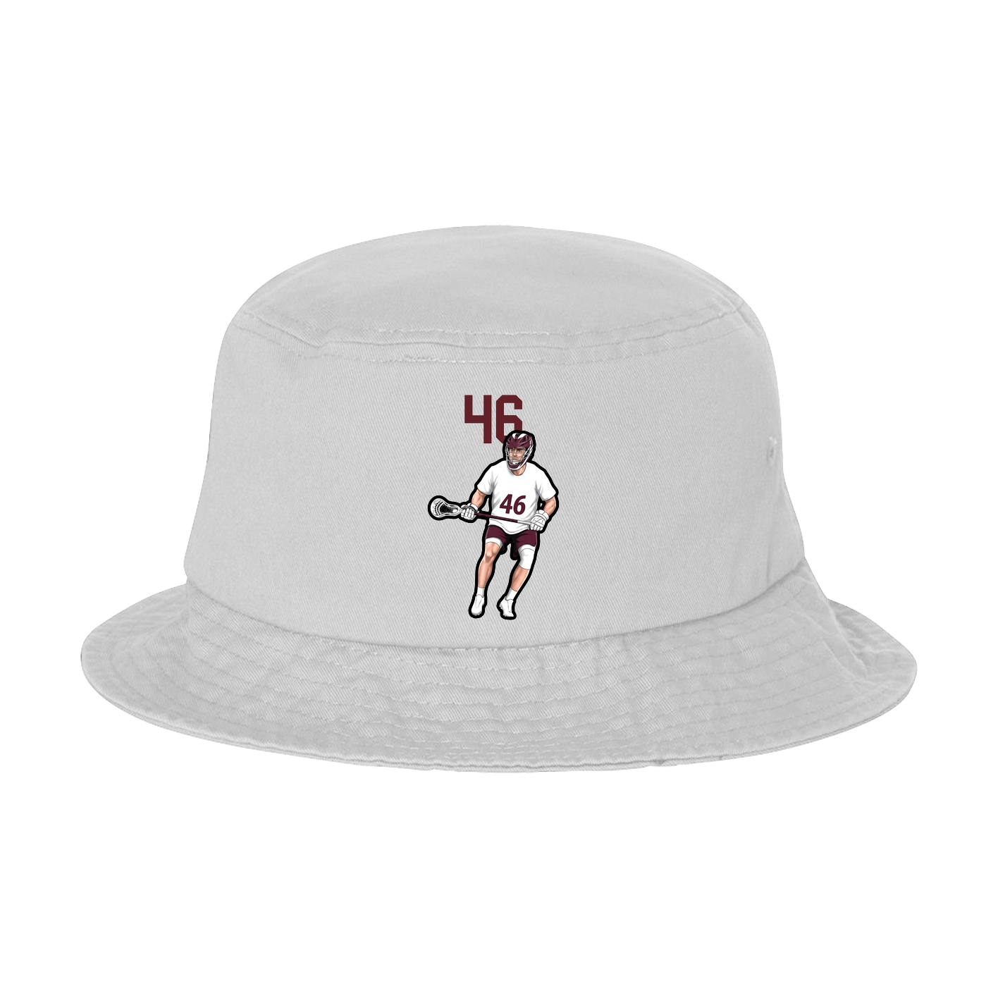 Bucket Cap — Number Top in White