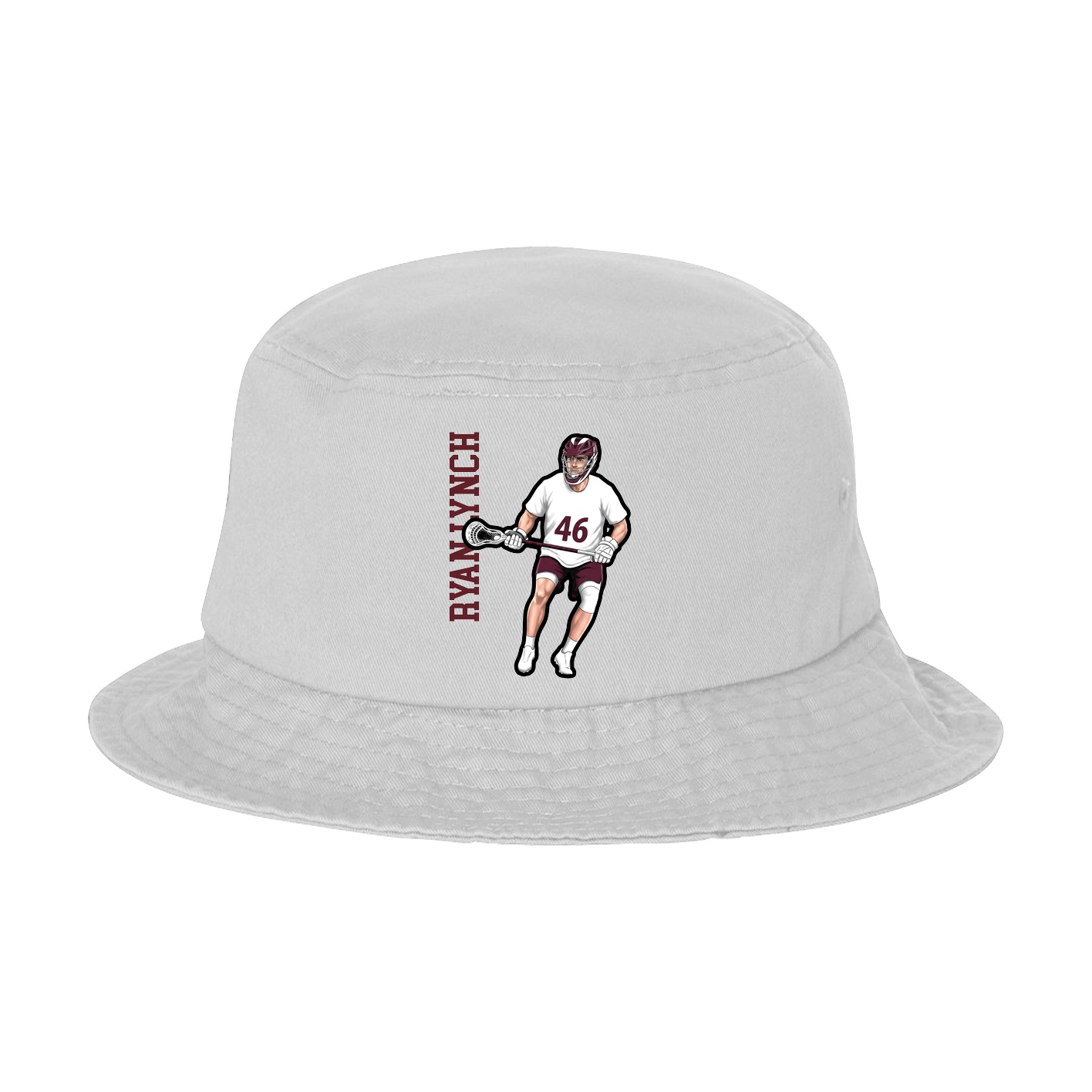 Bucket Cap — Name Vertical in White