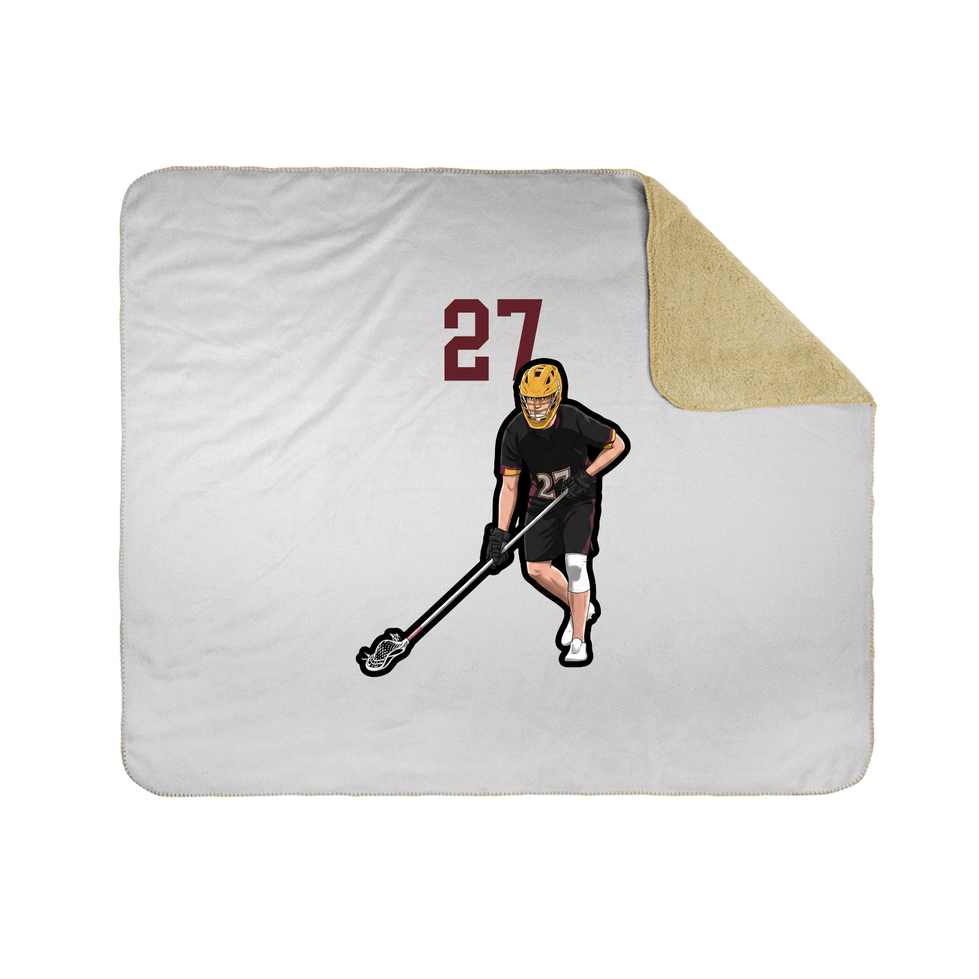 Throw Blanket — Number Top in White