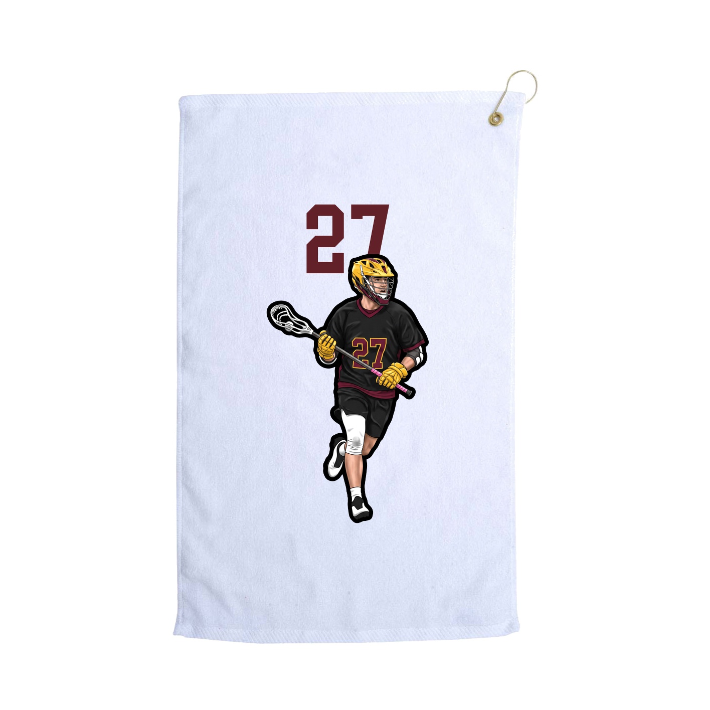 Golf Towel — Number Top in White