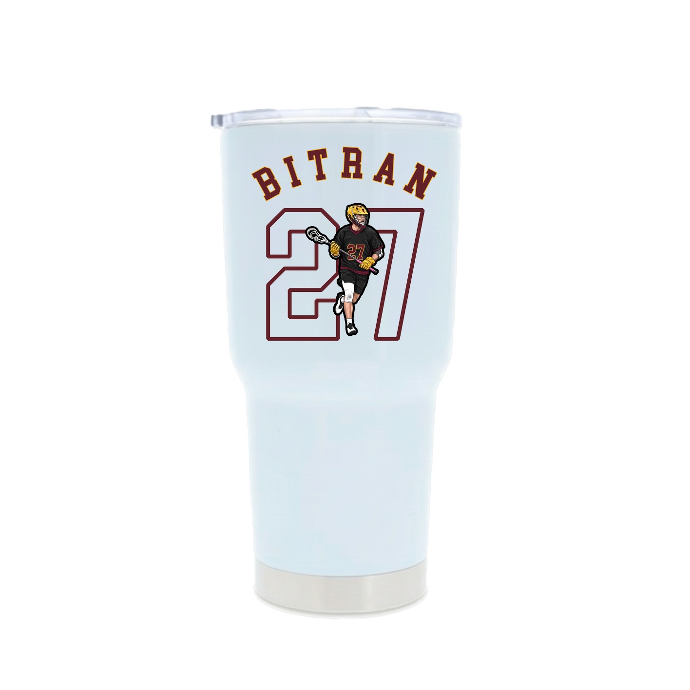 30oz Stainless Steel Tumbler — Shirsey Arch in White