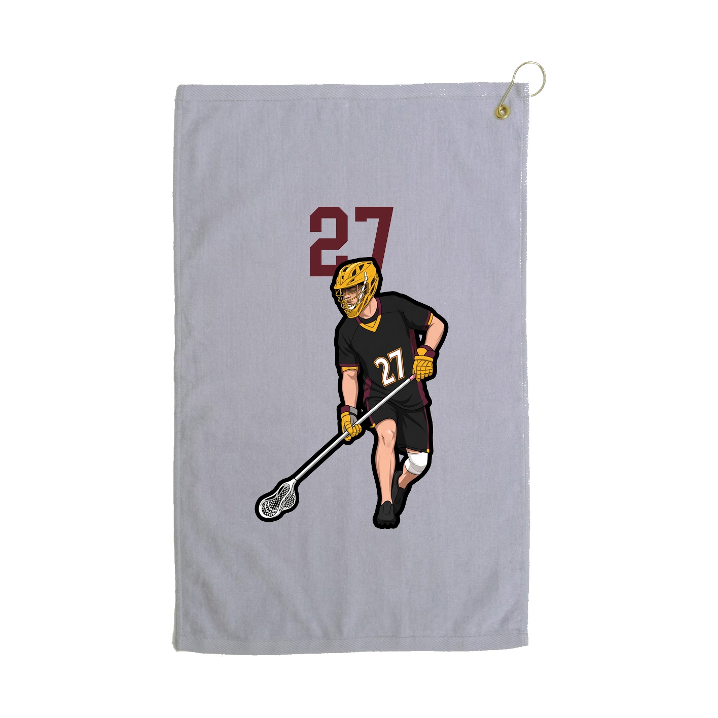 Golf Towel — Number Top in Grey