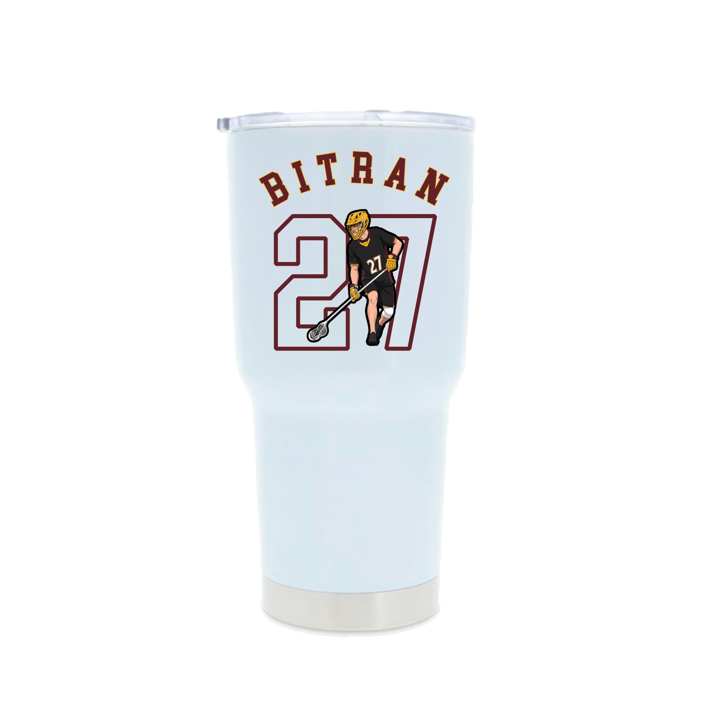 30oz Stainless Steel Tumbler — Shirsey Arch in White