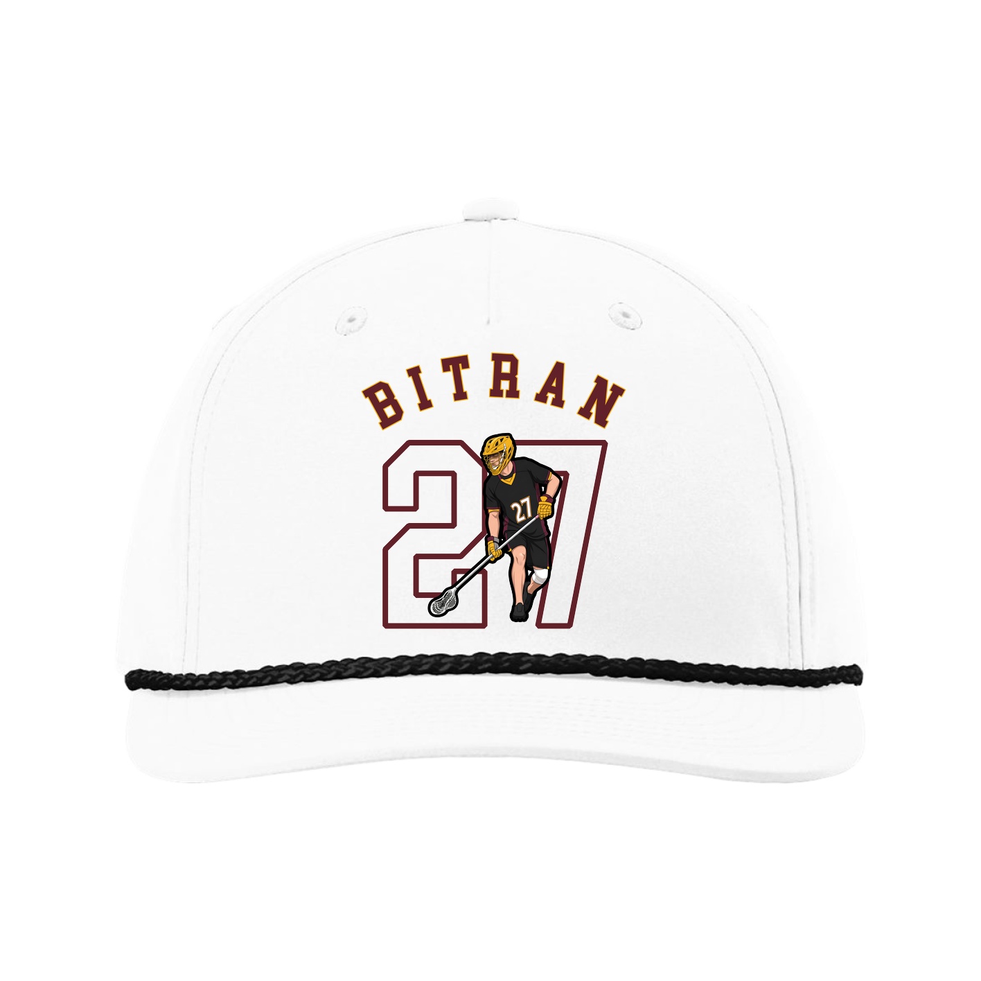 Five-Panel Classic Rope Cap — Shirsey Arch in White