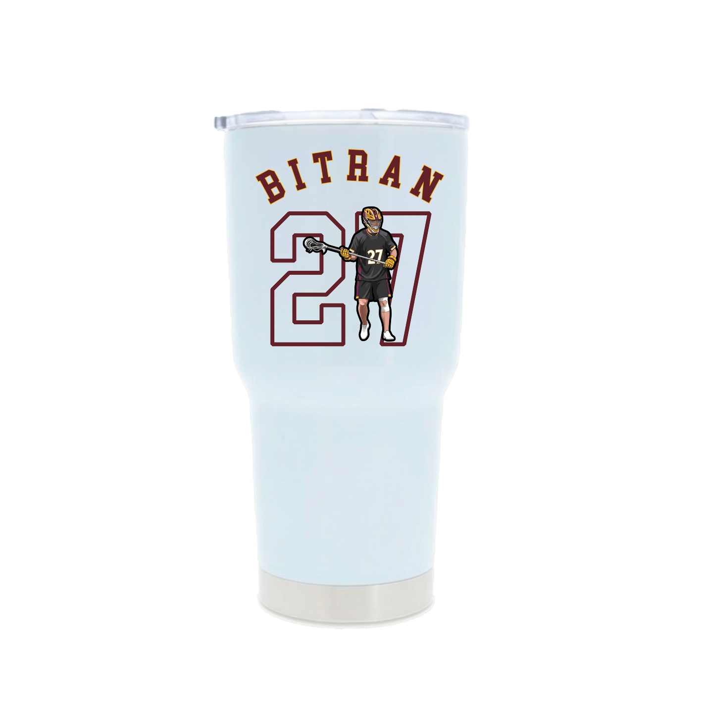 30oz Stainless Steel Tumbler — Shirsey Arch in White