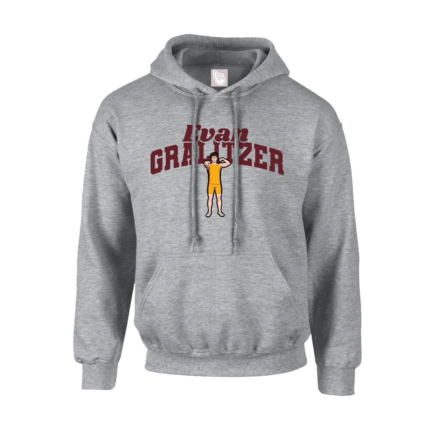 Youth Hoodie — Signature Arch in Grey