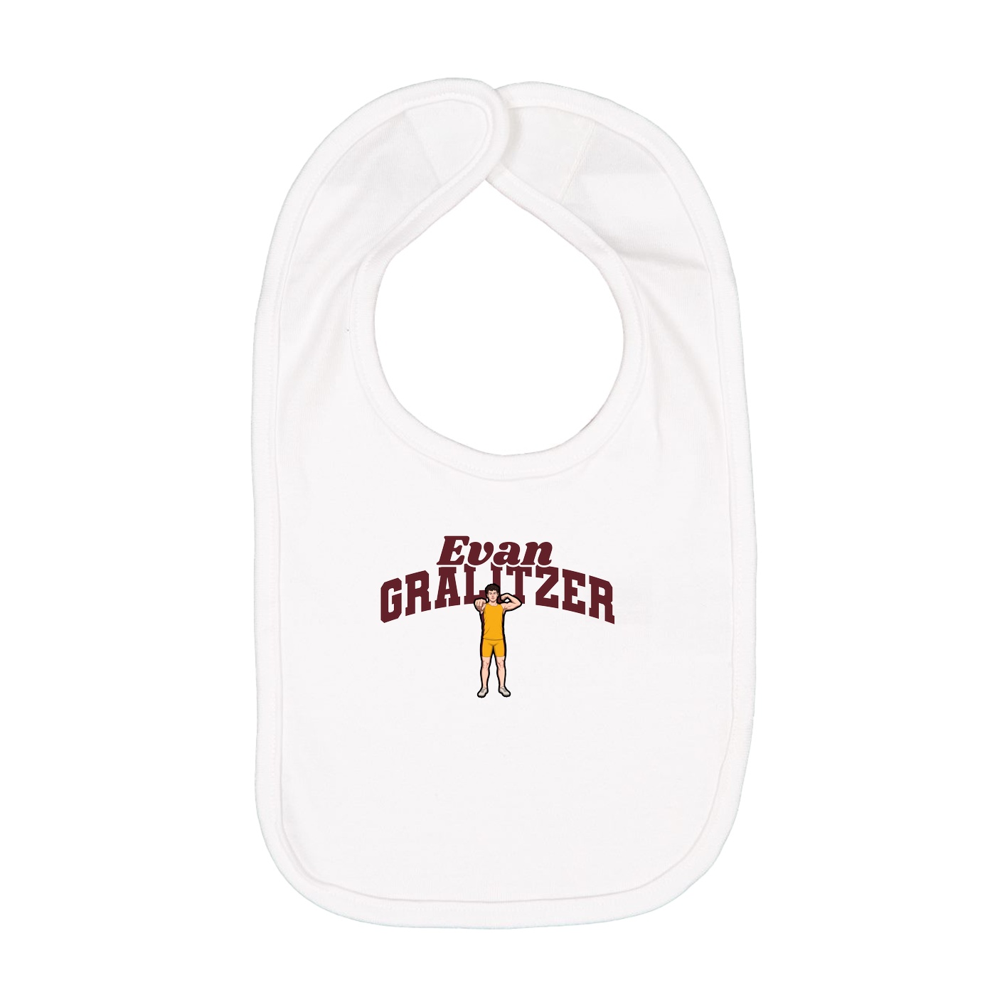 Infant Bib — Signature Arch in White