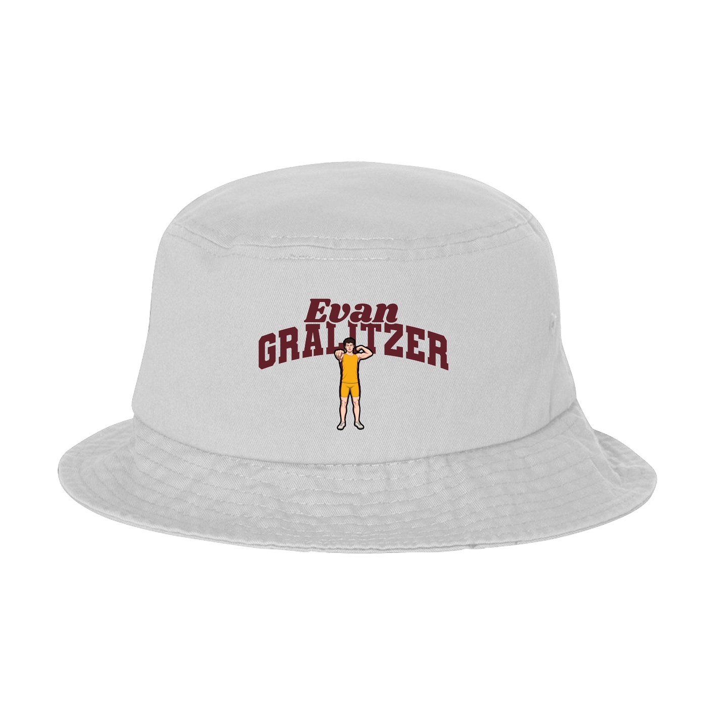 Bucket Cap — Signature Arch in White