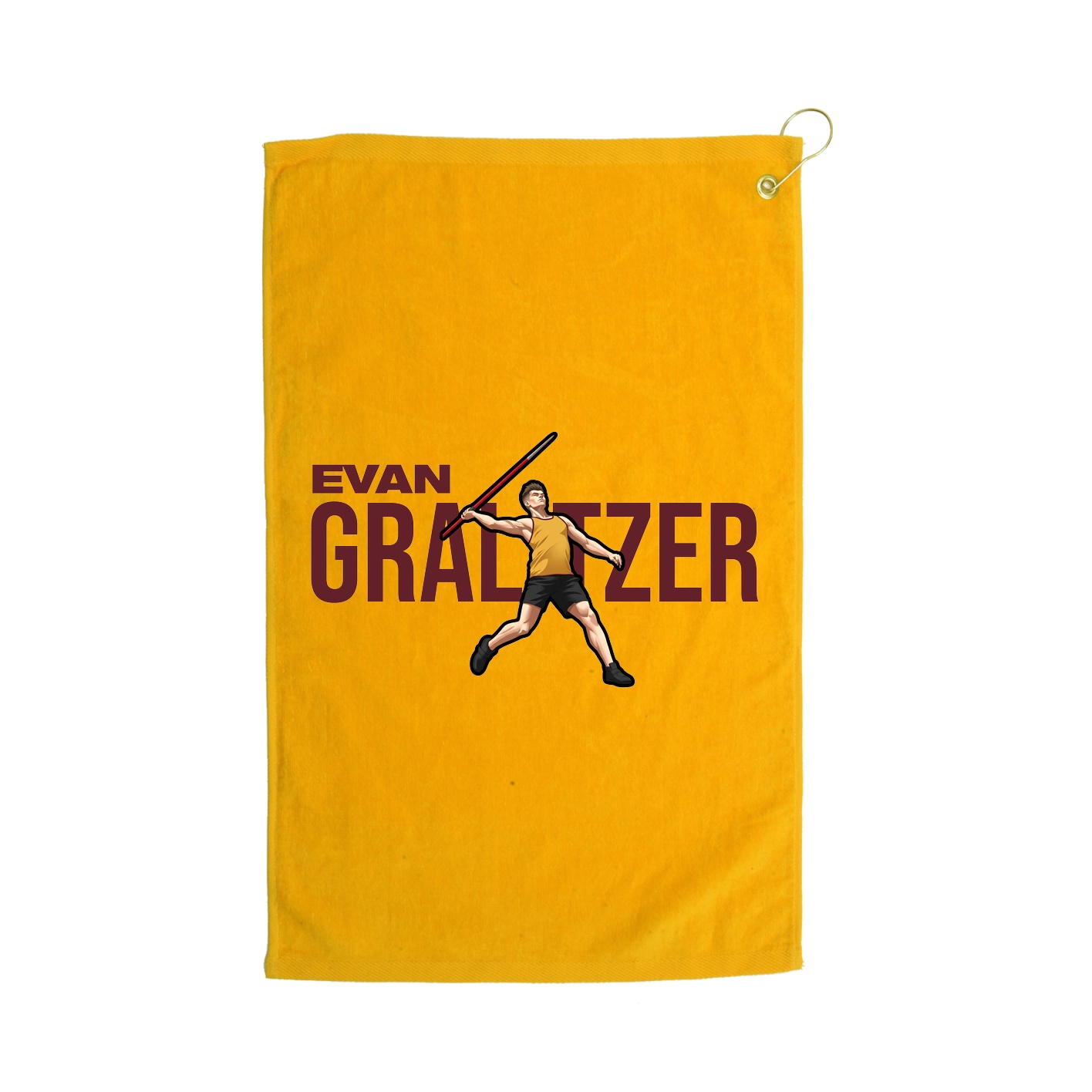 Golf Towel — Player Name in Gold