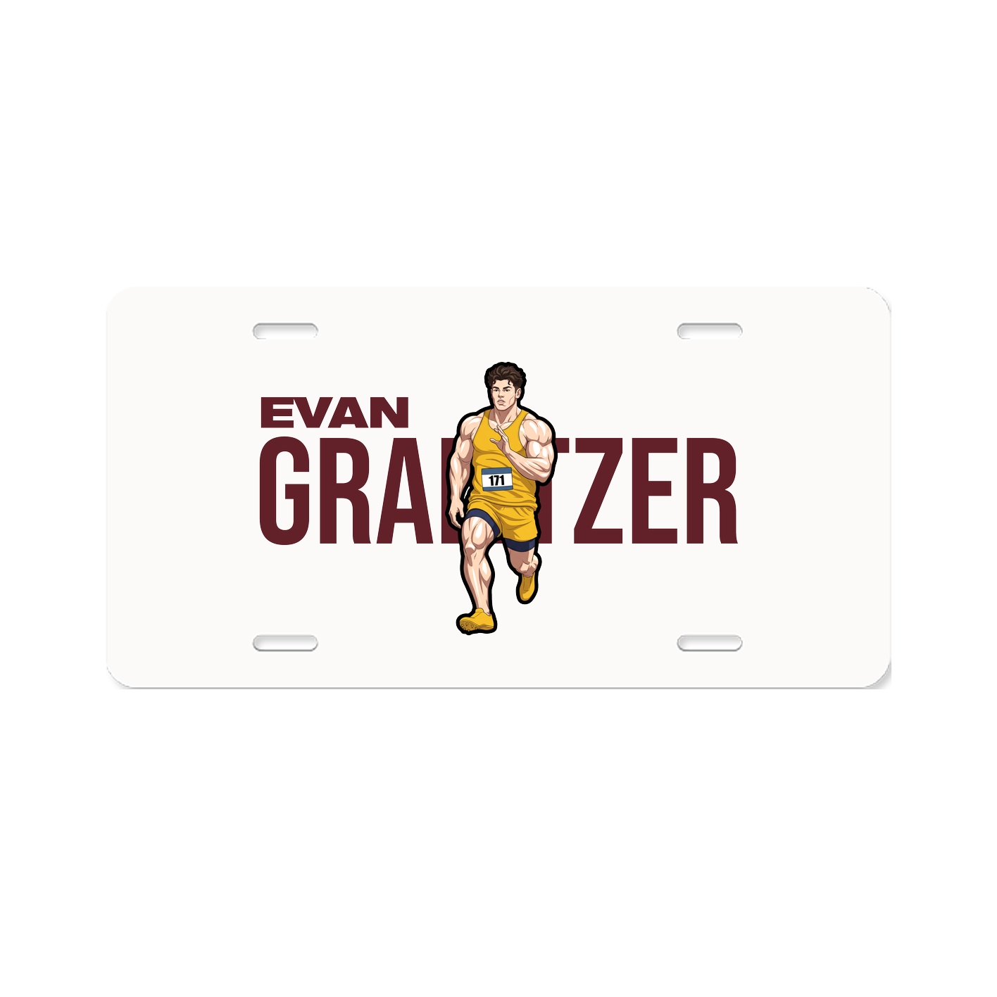 License Plate — Player Name in Classic