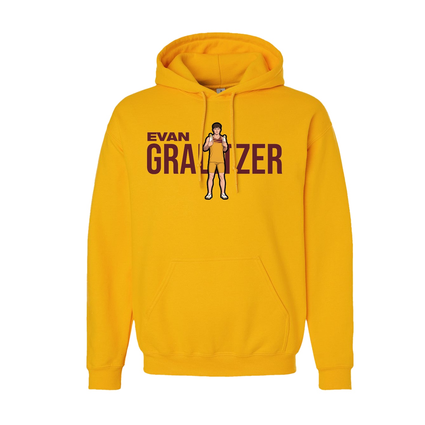 Youth Hoodie — Player Name in Gold