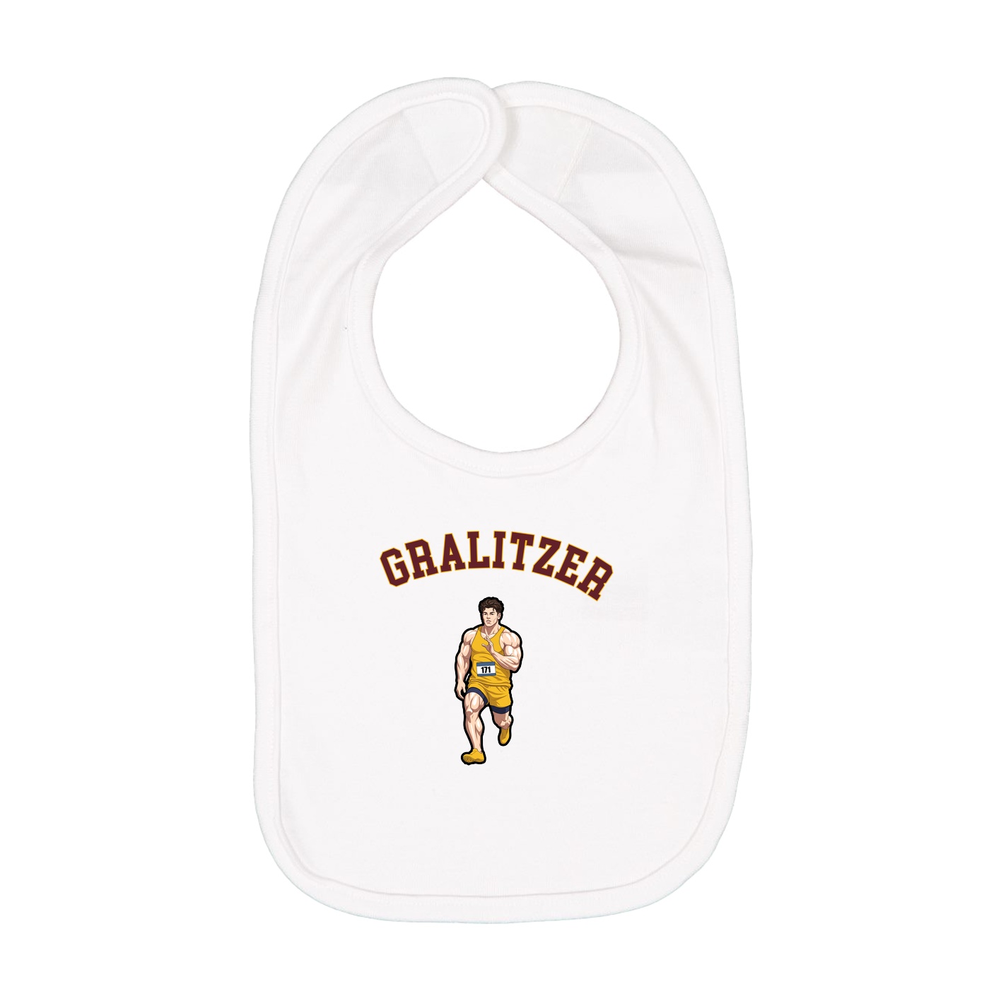 Infant Bib — Shirsey Arch in White