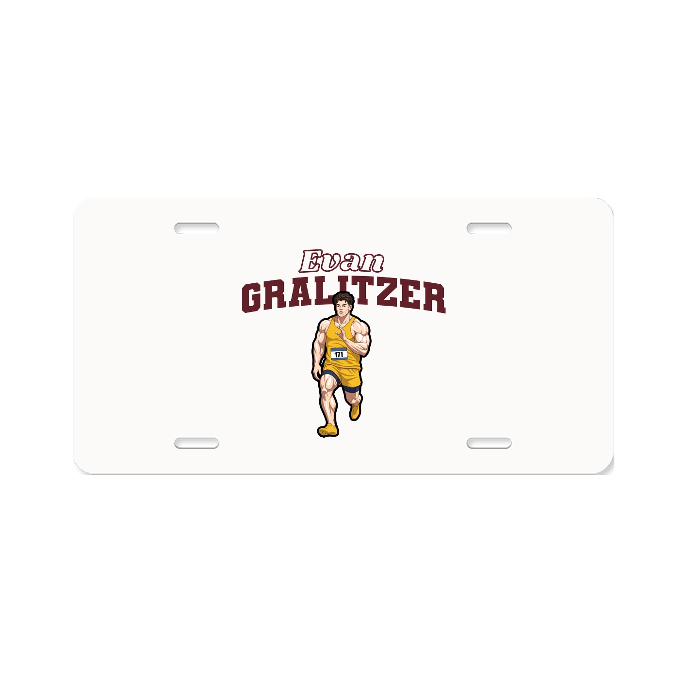 License Plate — Name Arch in Classic