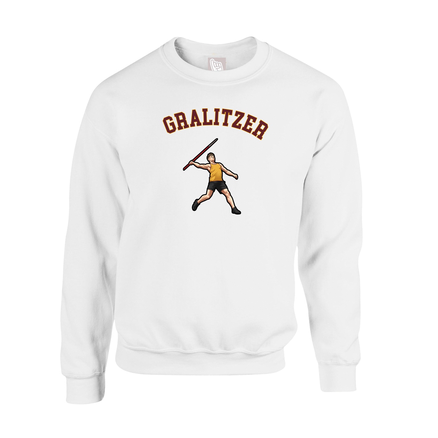 Fleece Crew — Shirsey Arch in White