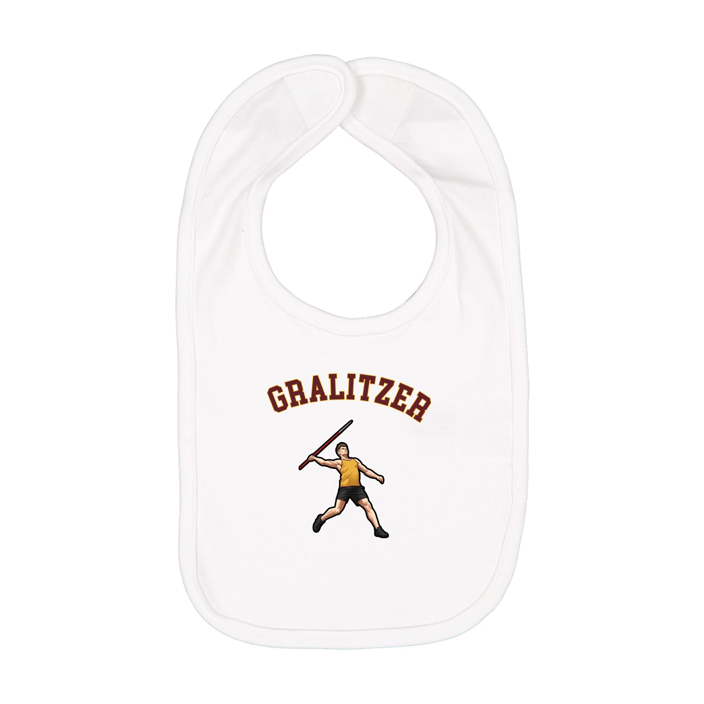 Infant Bib — Shirsey Arch in White