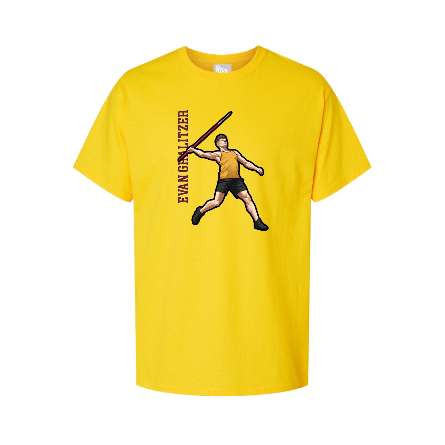 Tee — Name Vertical in Gold