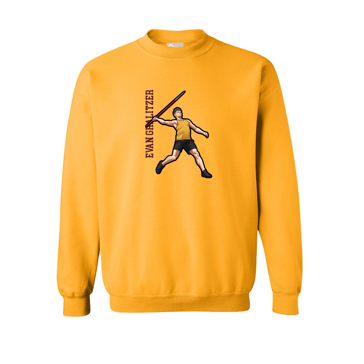Fleece Crew — Name Vertical in Gold