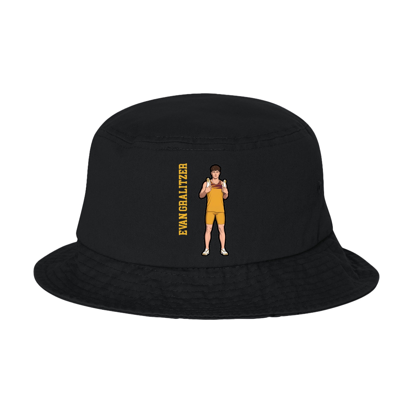 Bucket Cap — Name Vertical in Black
