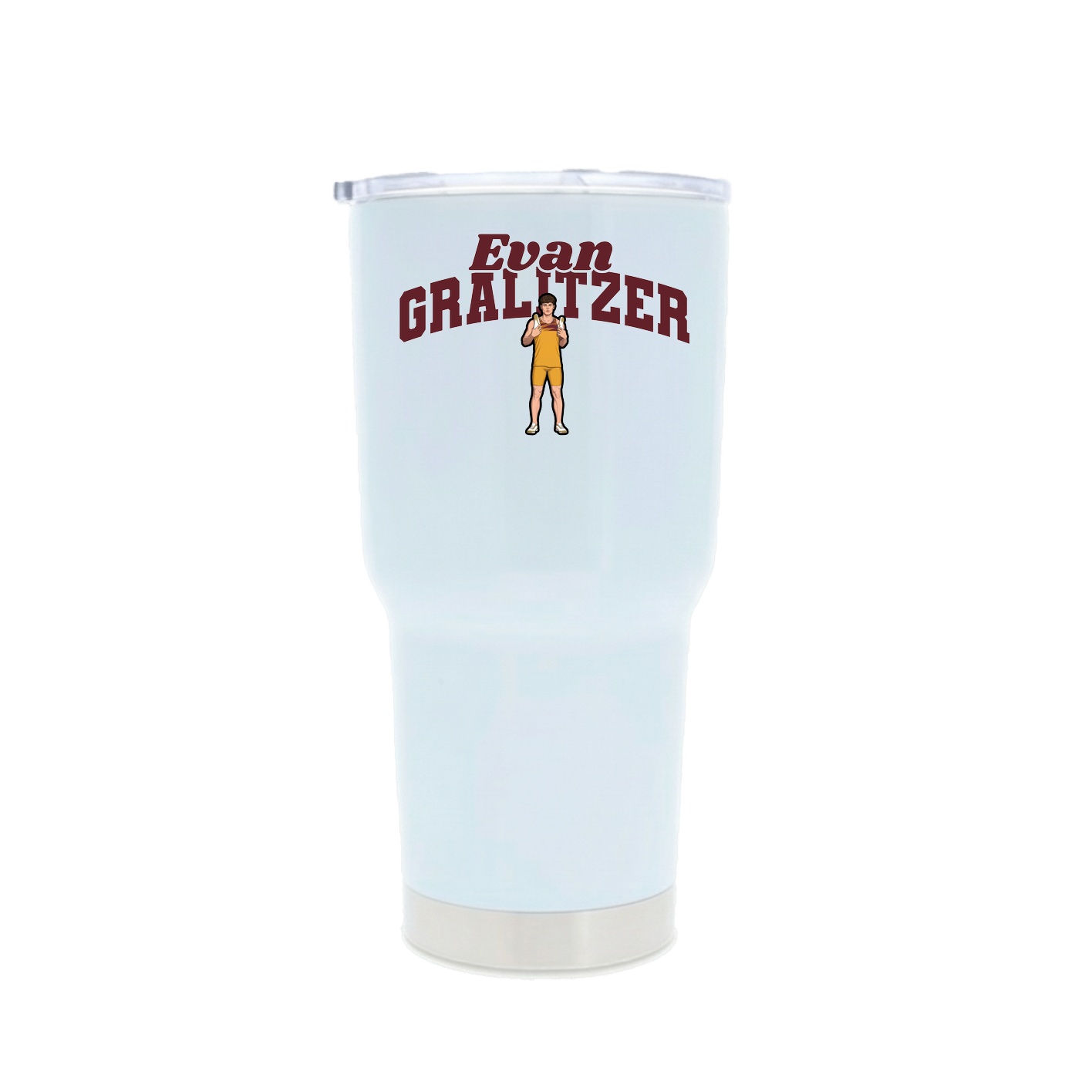 30oz Stainless Steel Tumbler — Signature Arch in White