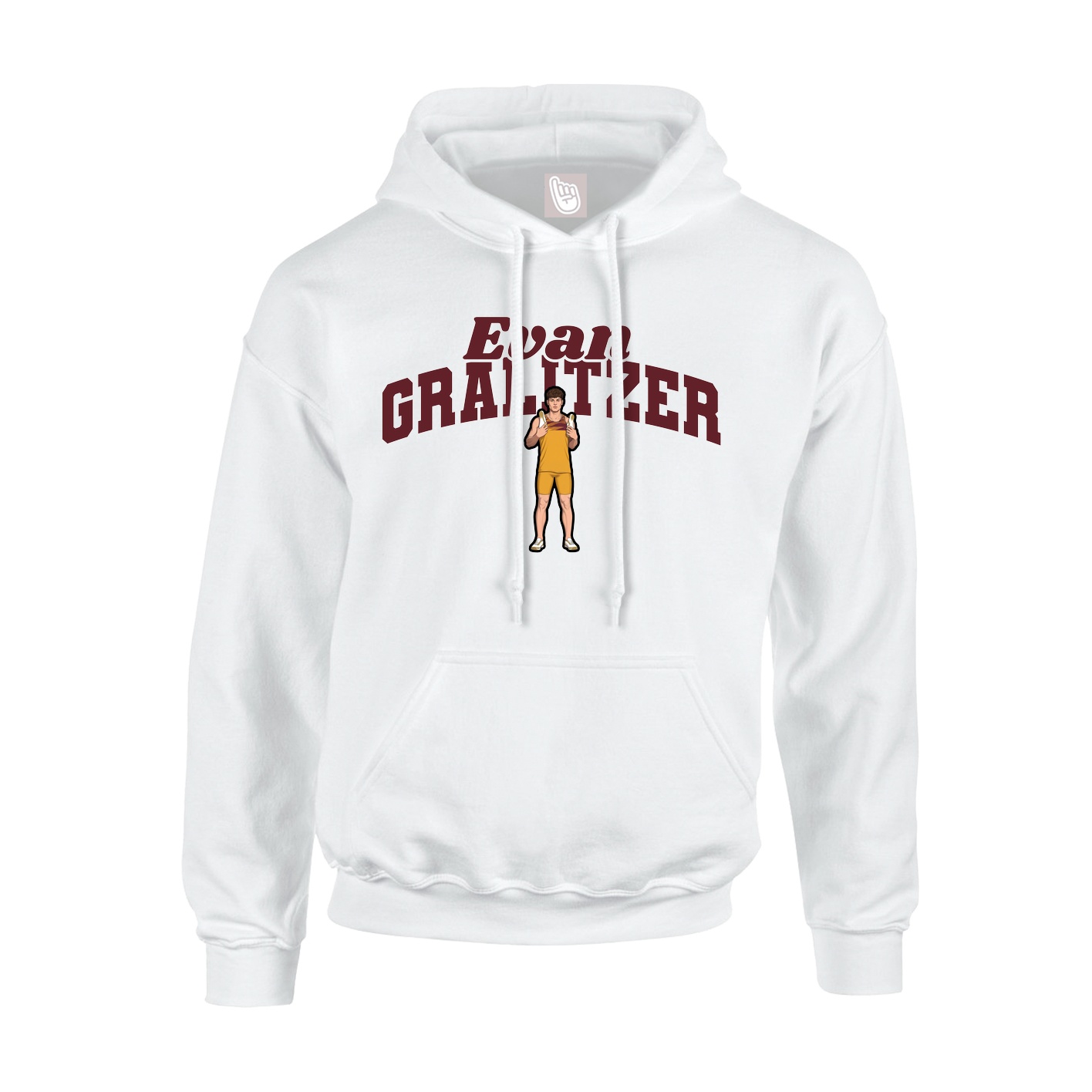 Hoodie — Signature Arch in White