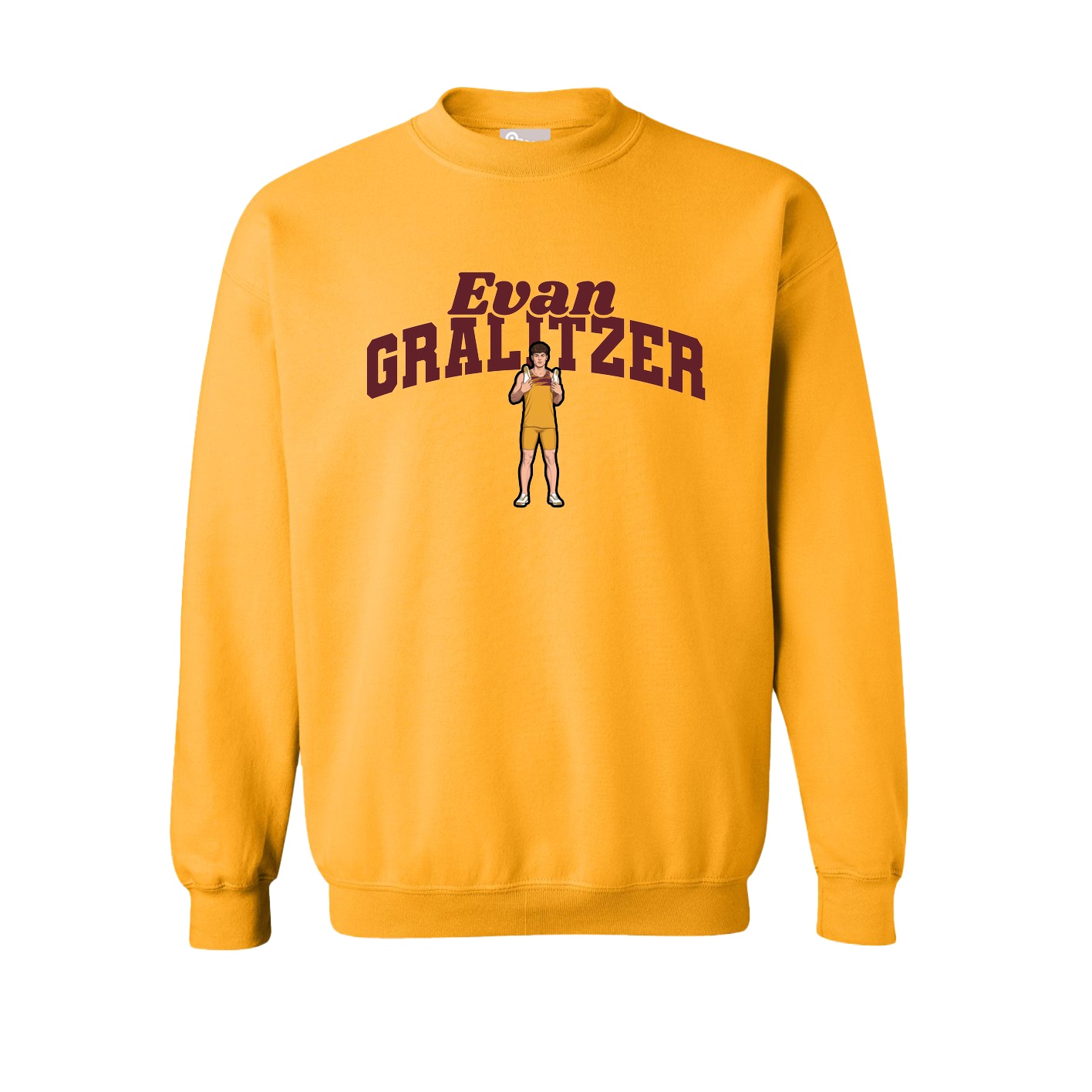 Fleece Crew — Signature Arch in Gold