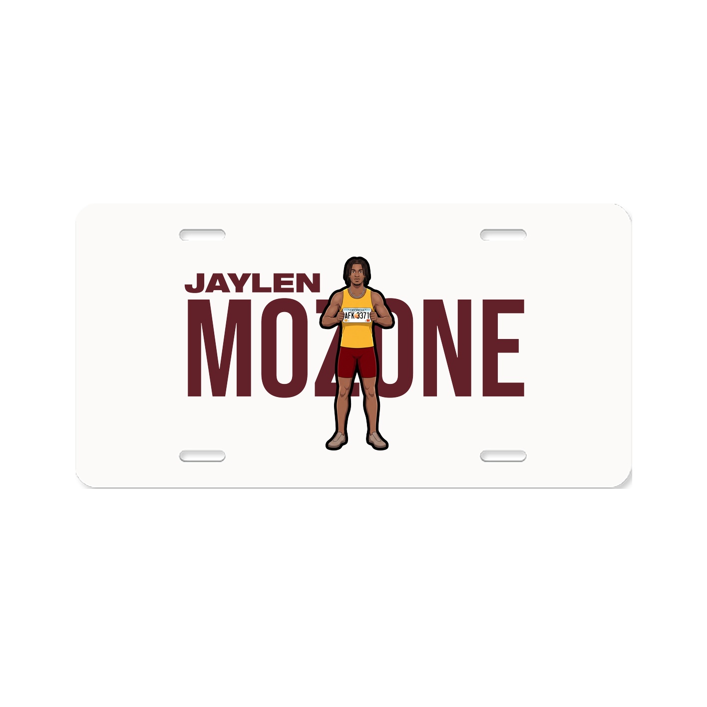 License Plate — Player Name in Classic