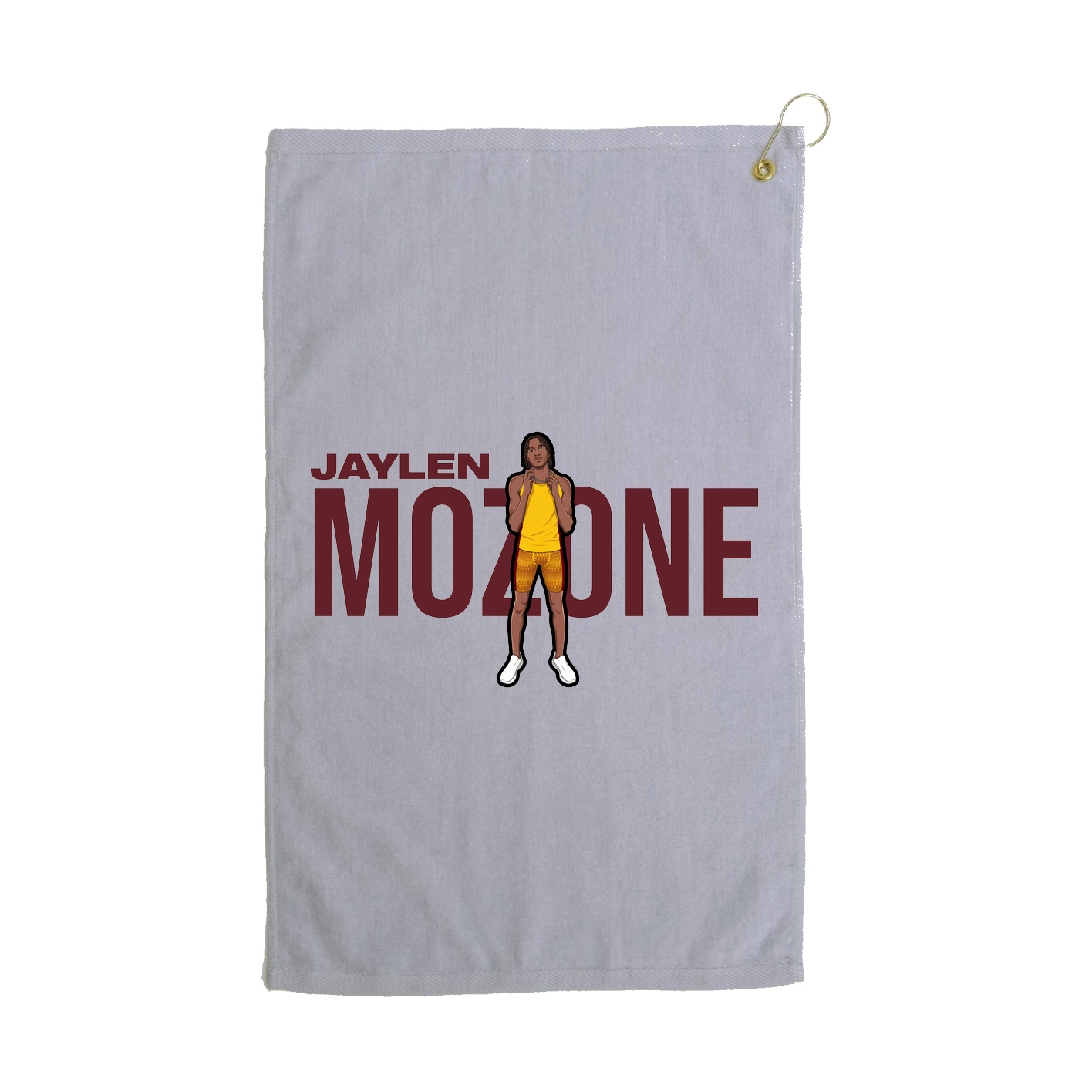 Golf Towel — Player Name in Grey