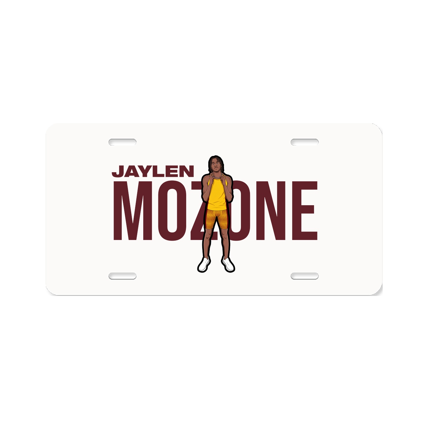 License Plate — Player Name in Classic