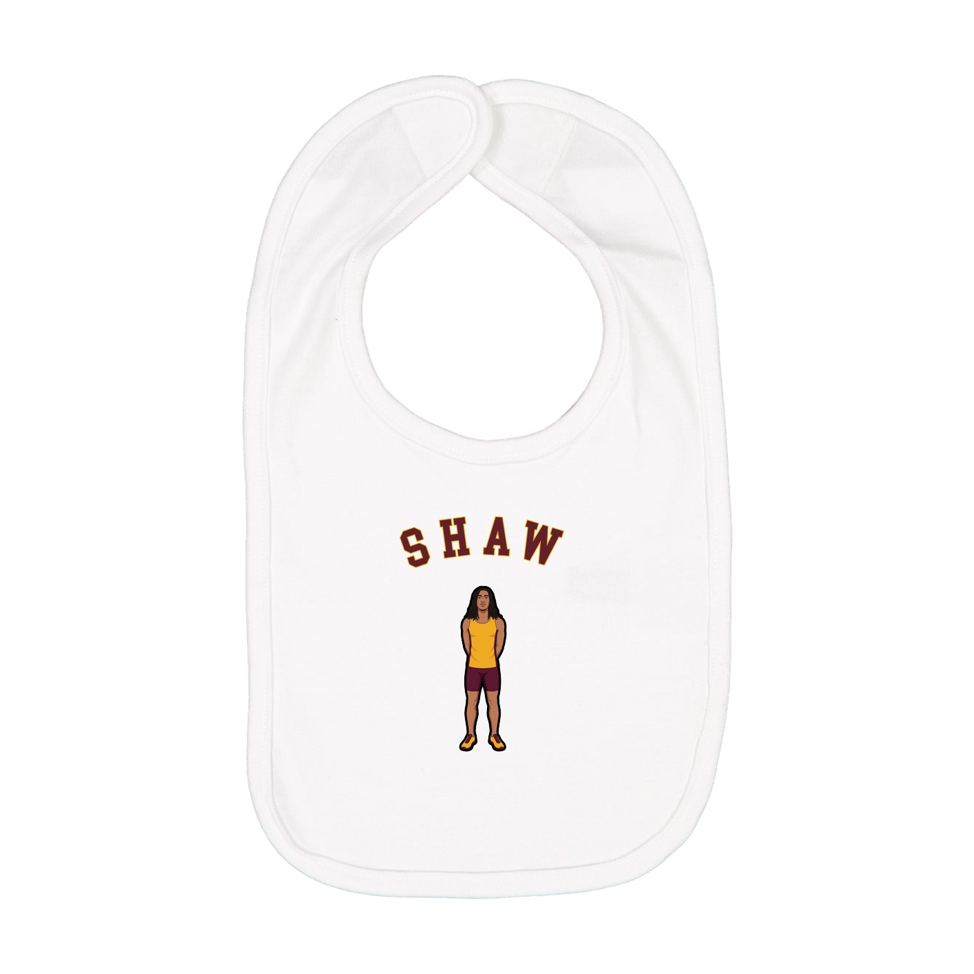 Infant Bib — Shirsey Arch in White
