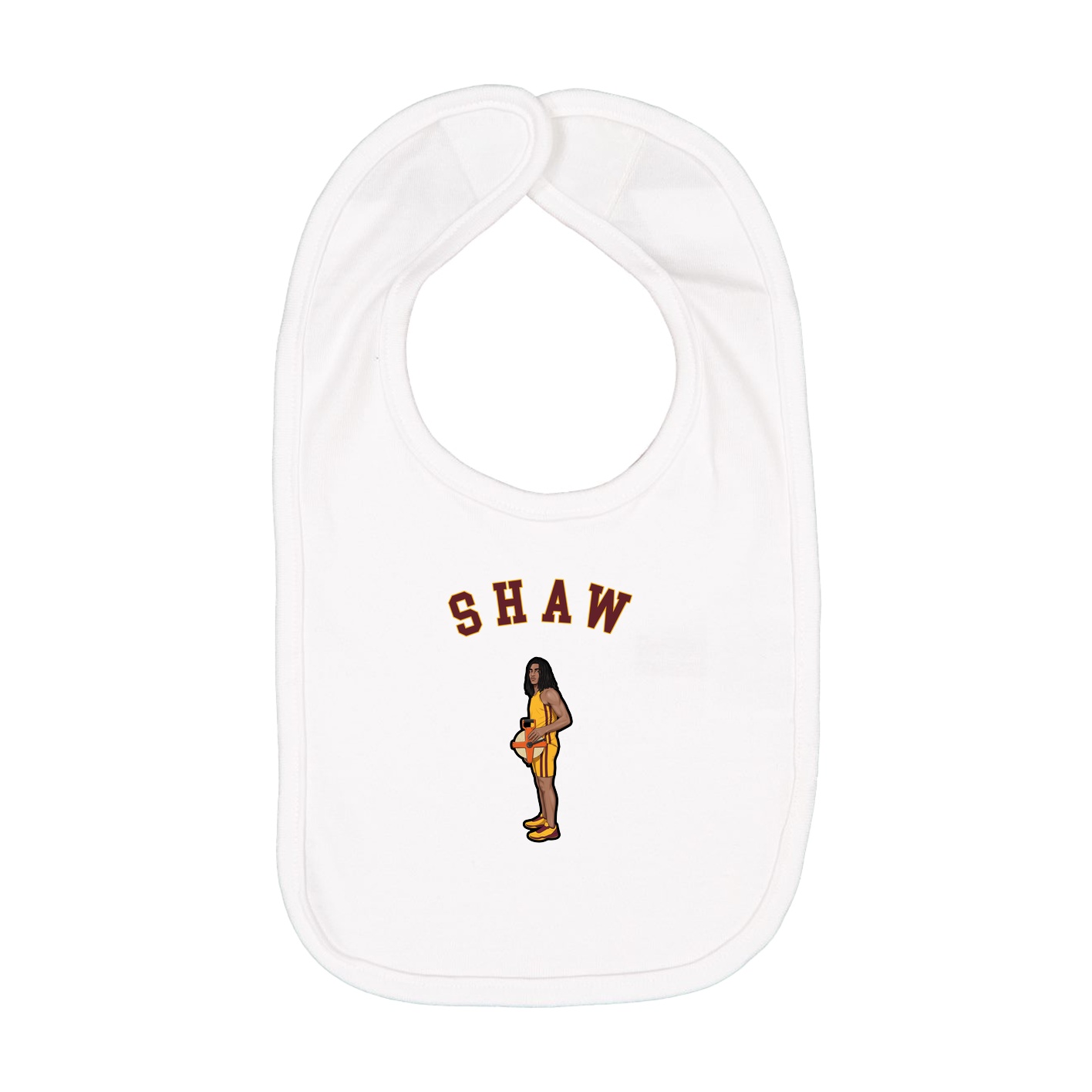 Infant Bib — Shirsey Arch in White