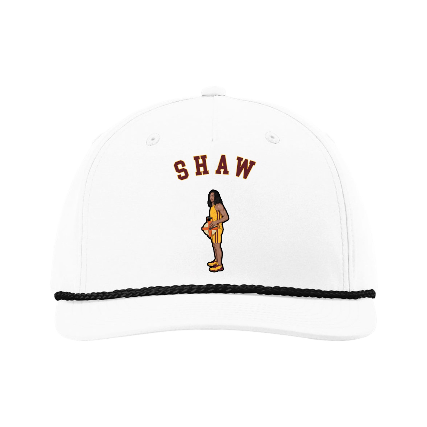 Five-Panel Classic Rope Cap — Shirsey Arch in White