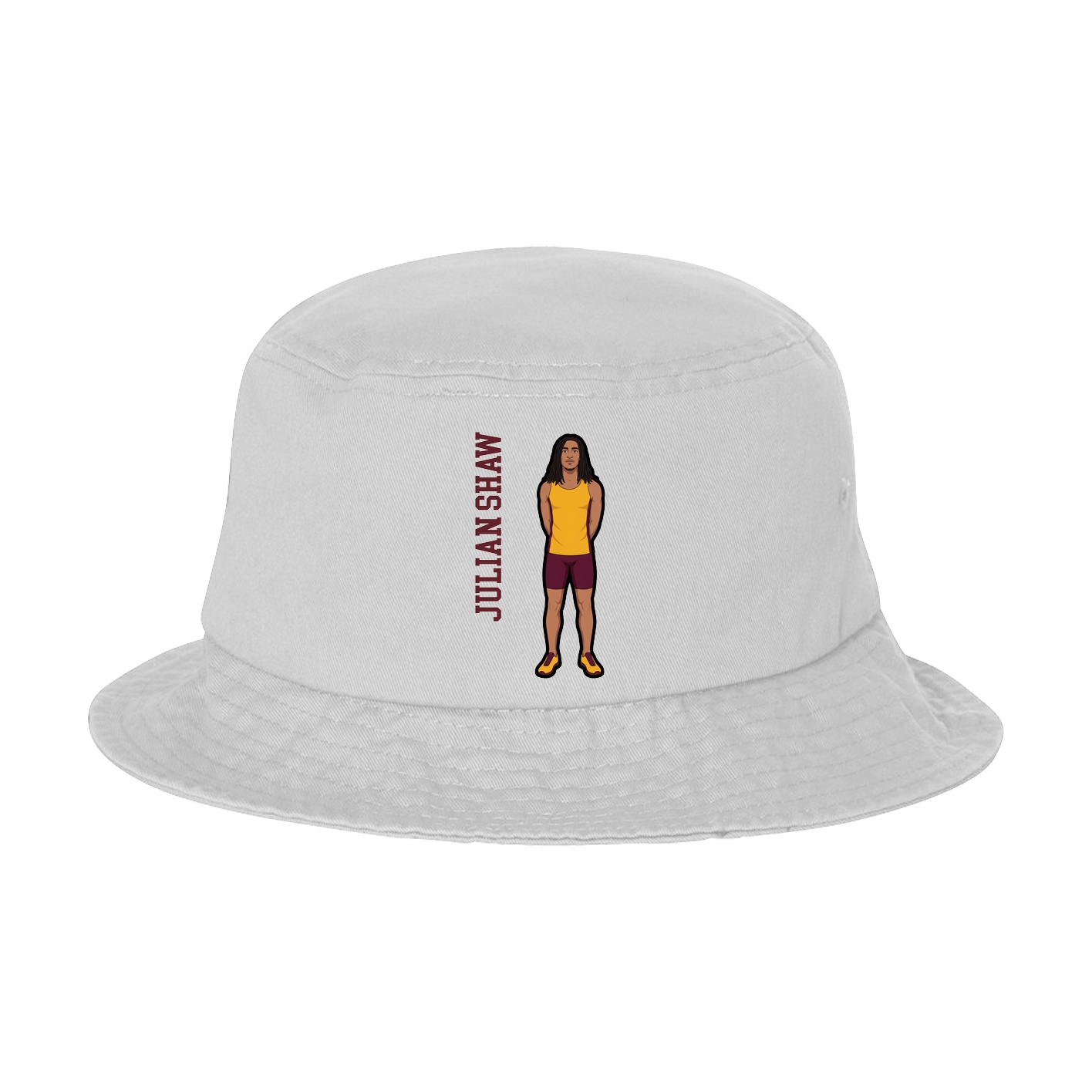 Bucket Cap — Name Vertical in White
