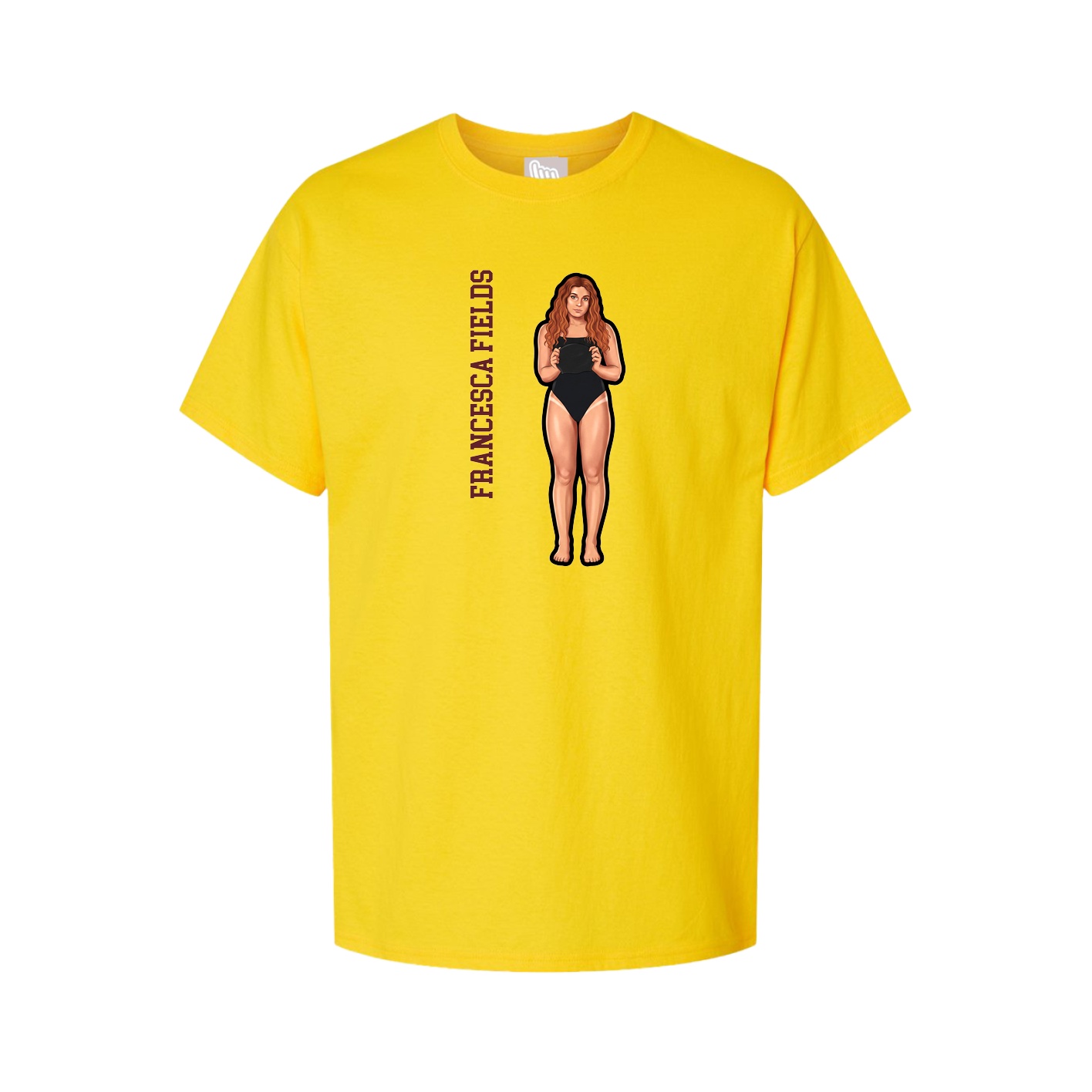 Youth Tee — Name Vertical in Gold