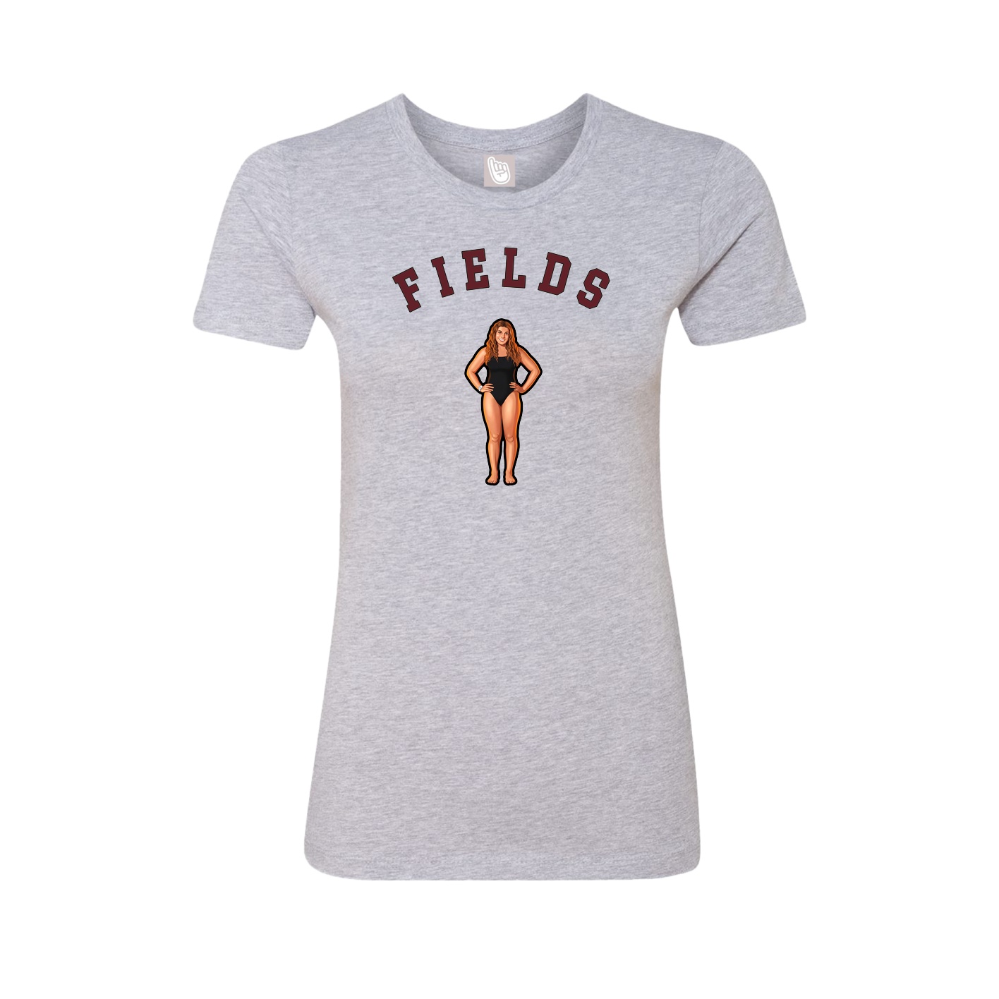 Fitted Women's Tee — Shirsey Arch in Grey