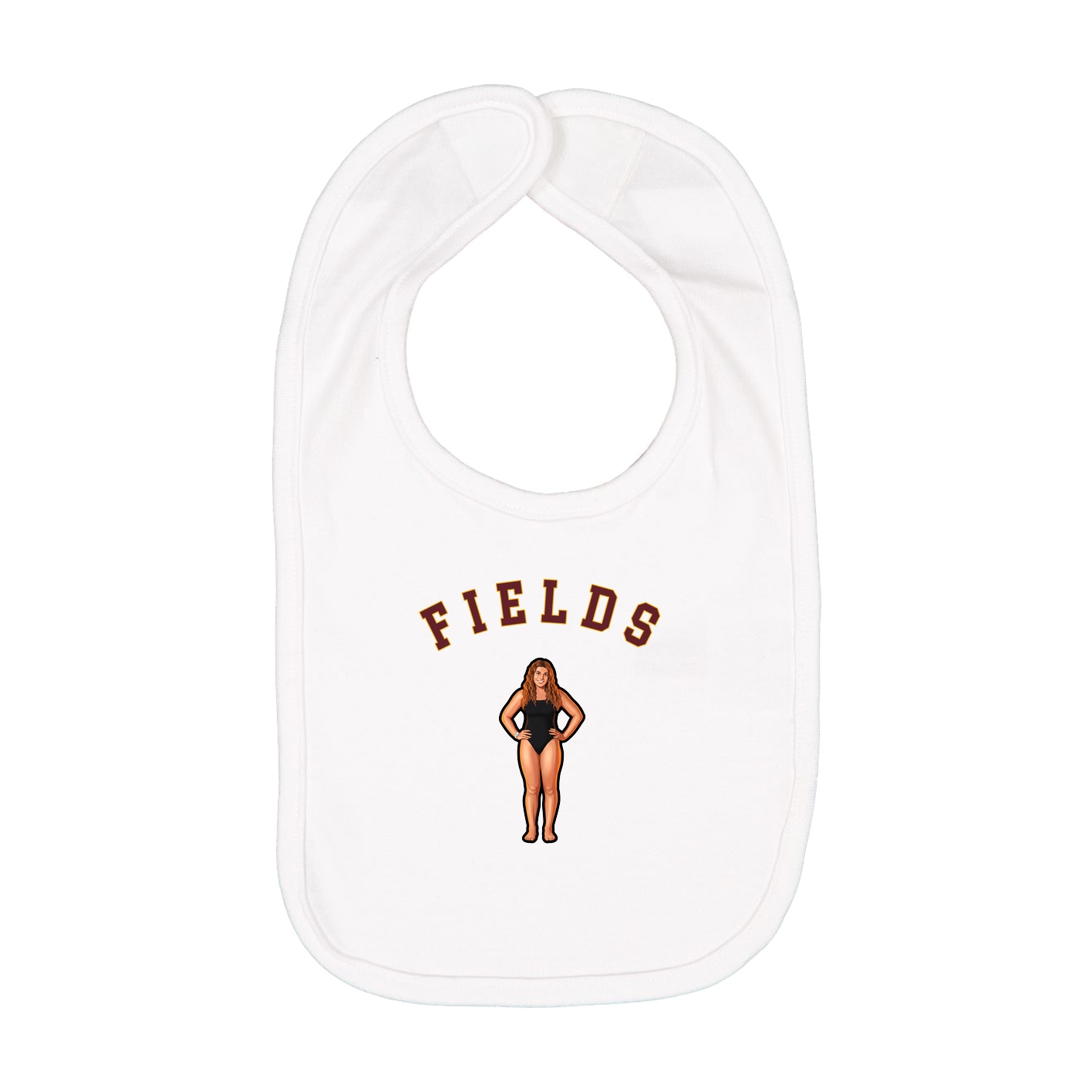 Infant Bib — Shirsey Arch in White