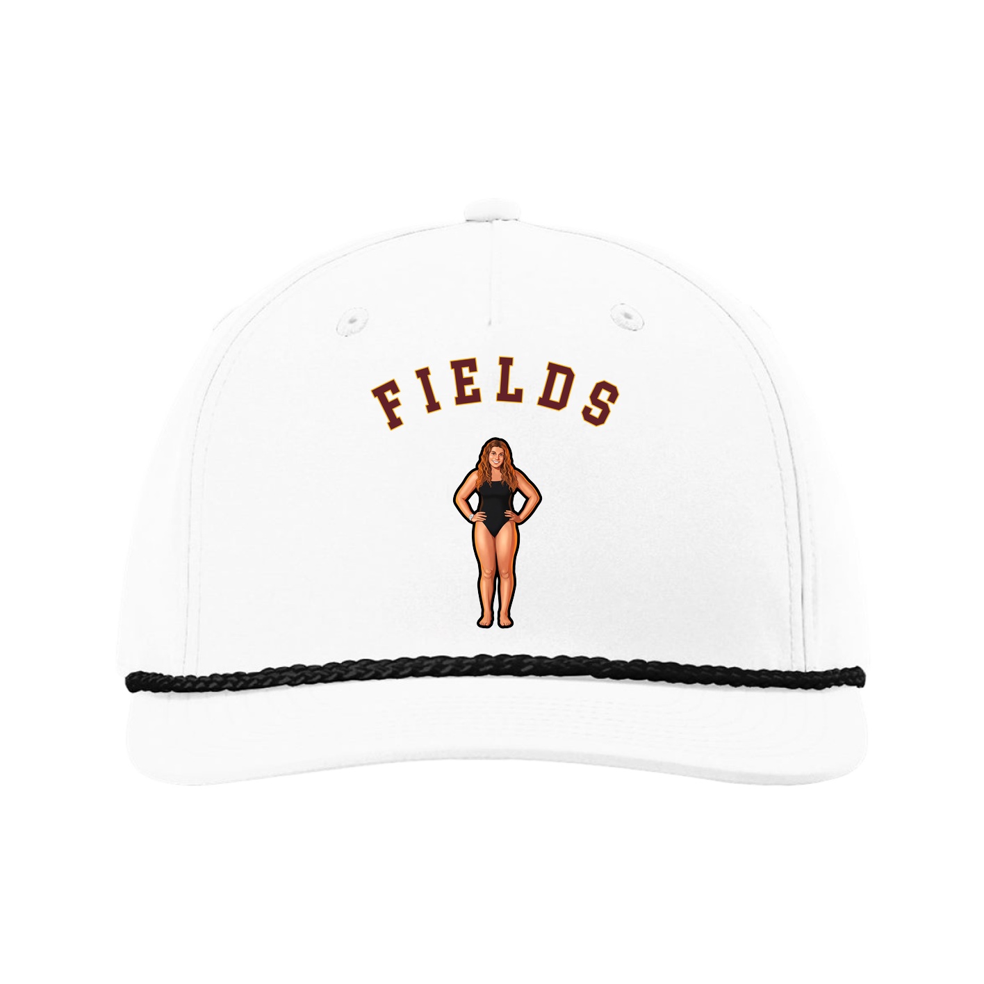 Five-Panel Classic Rope Cap — Shirsey Arch in White
