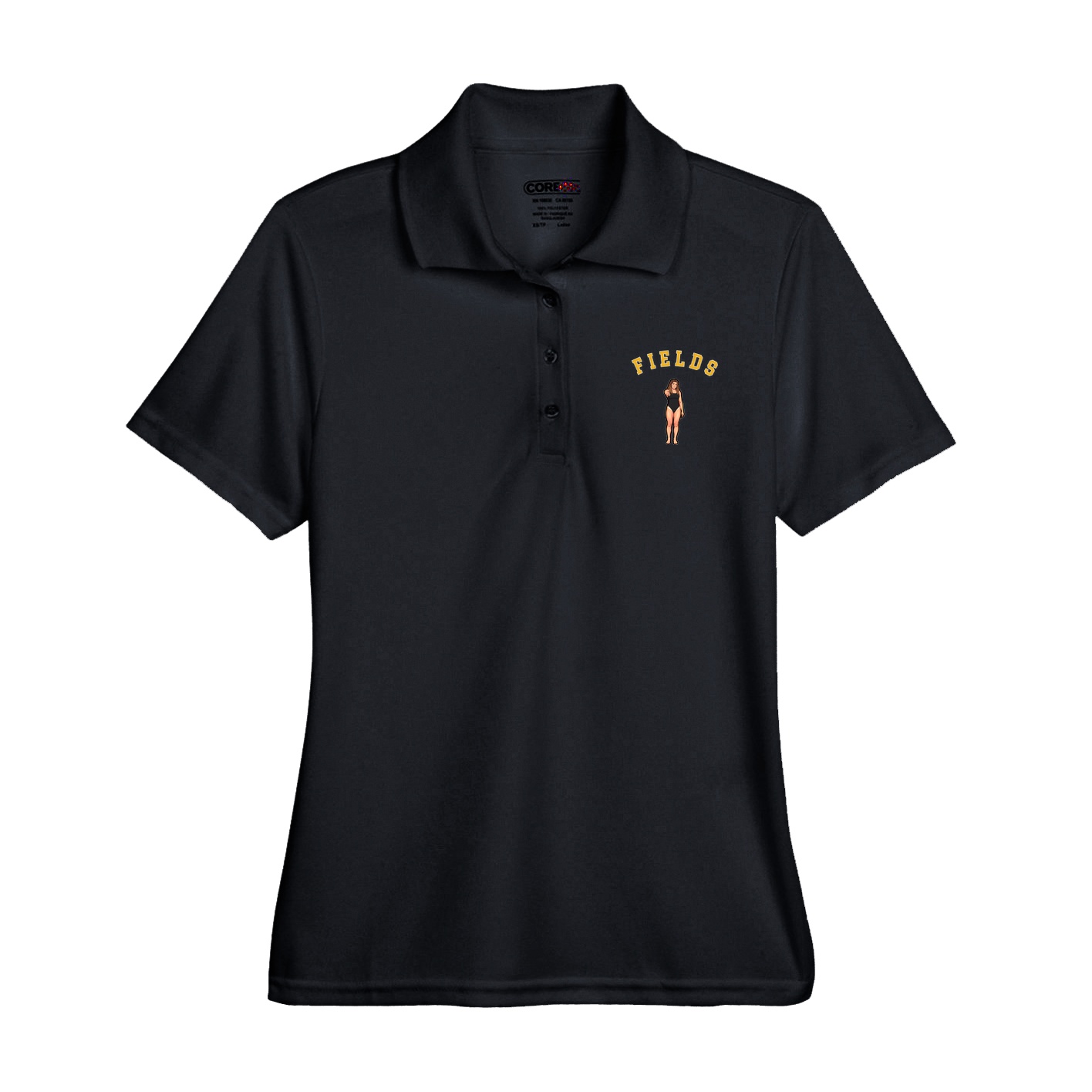 Womens Performance Polo — Shirsey Arch in Black