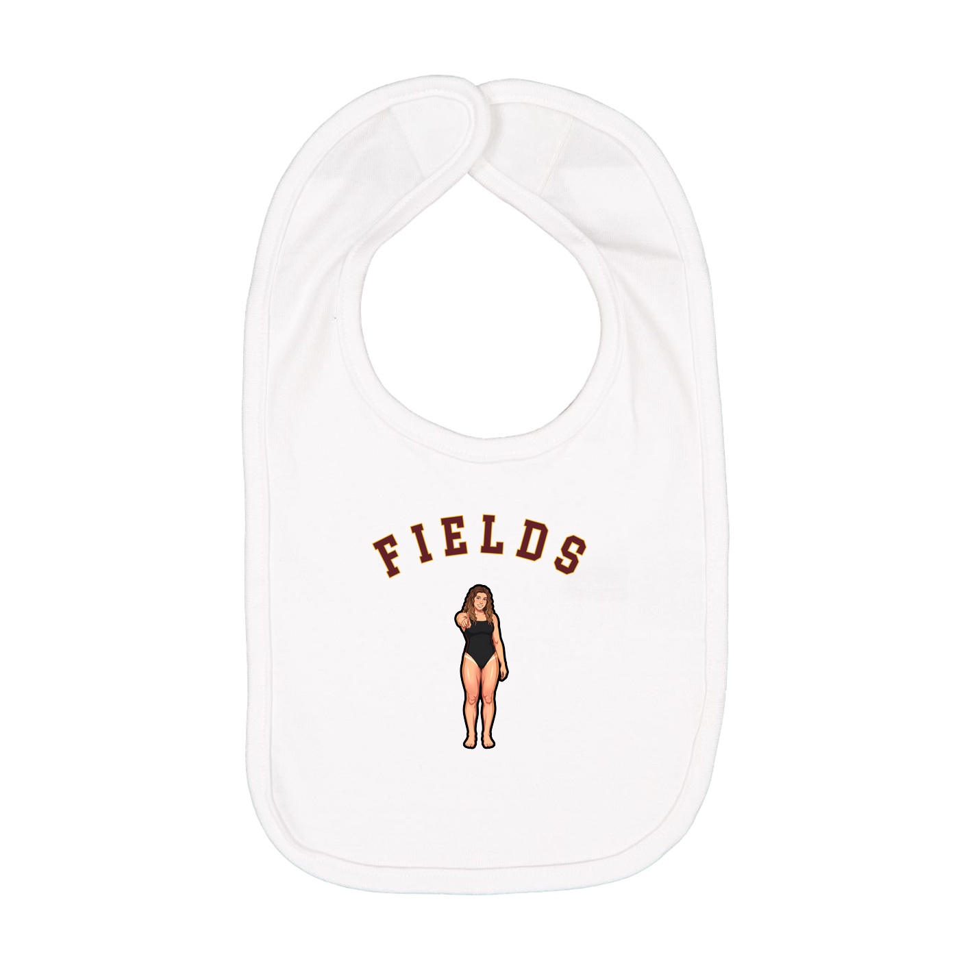 Infant Bib — Shirsey Arch in White