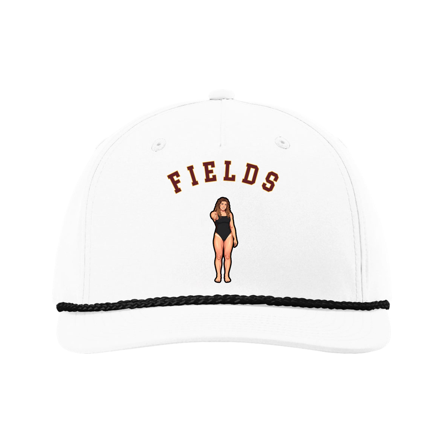Five-Panel Classic Rope Cap — Shirsey Arch in White