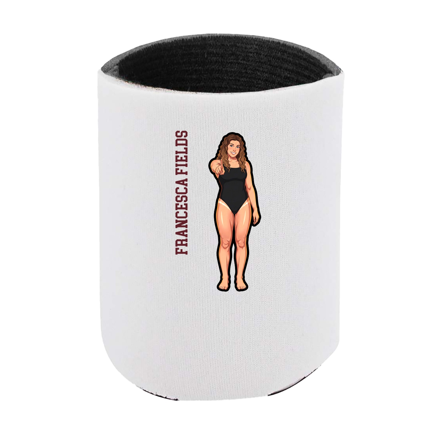 Can Holder — Name Vertical in White