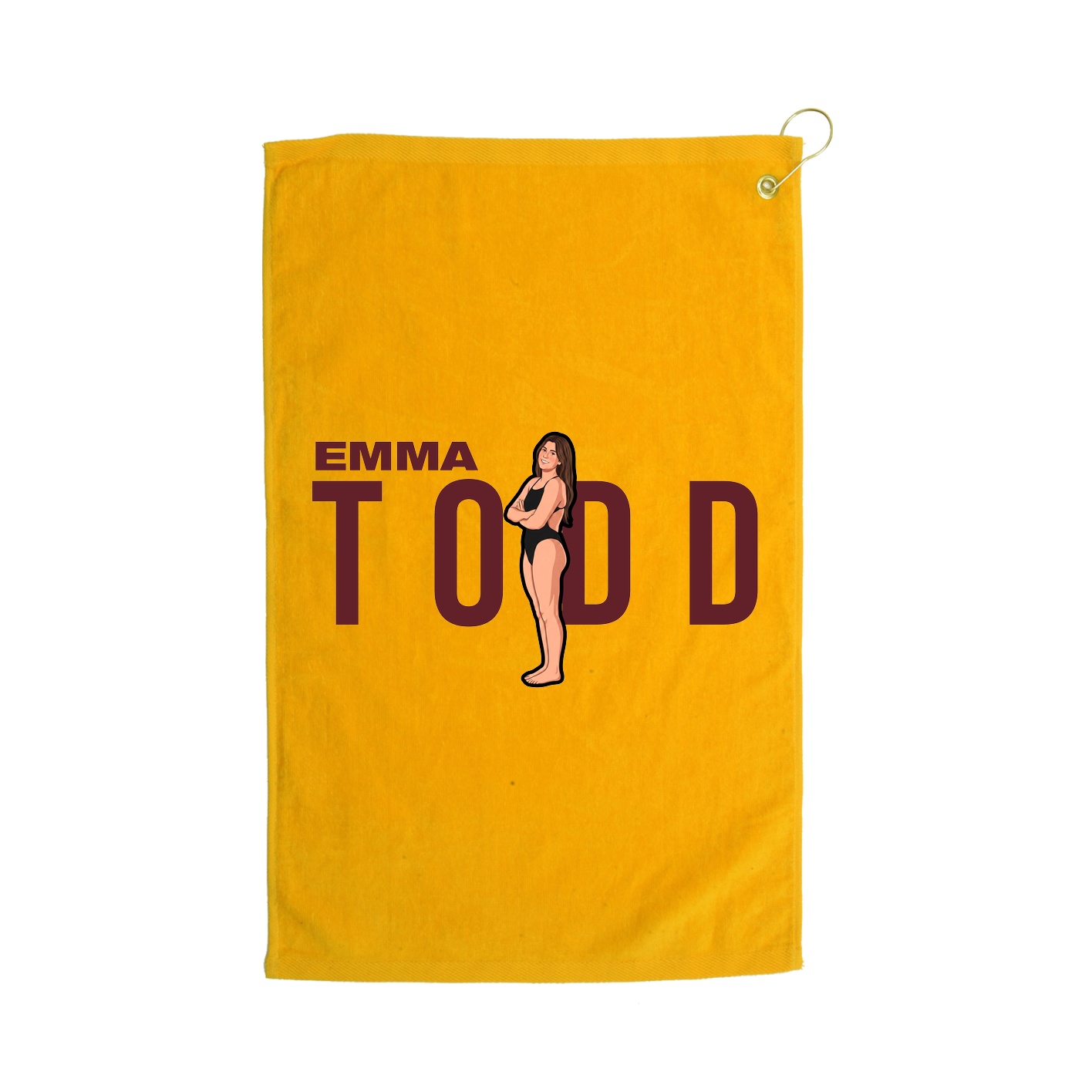 Golf Towel — Player Name in Gold