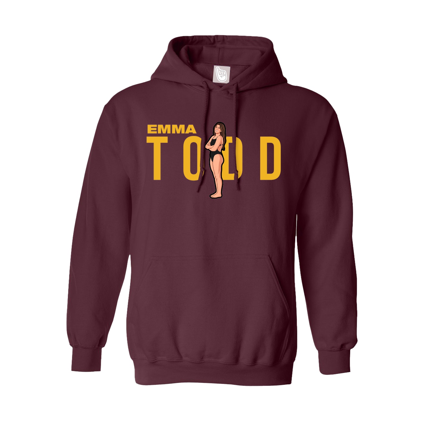Hoodie — Player Name in Maroon