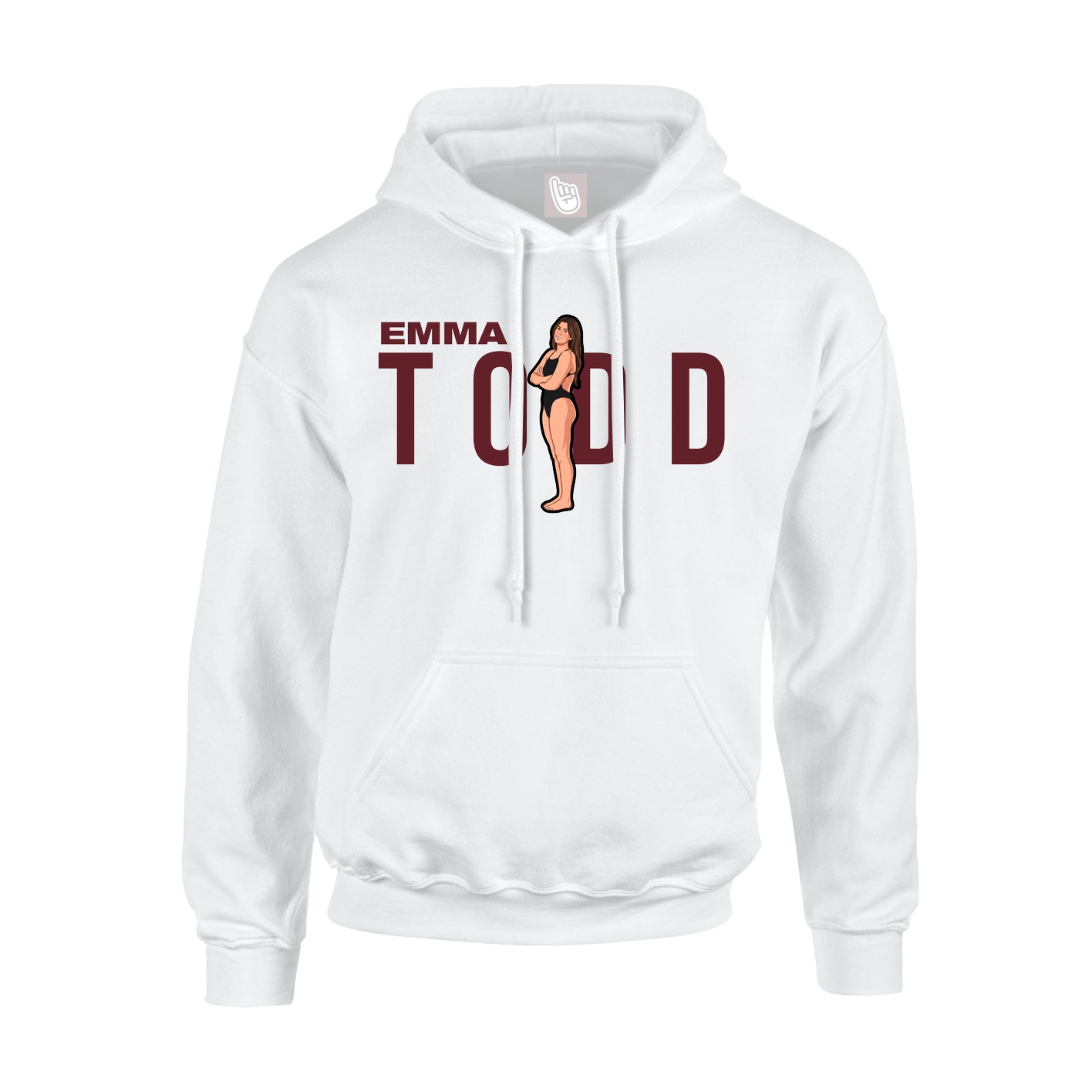 Youth Hoodie — Player Name in White