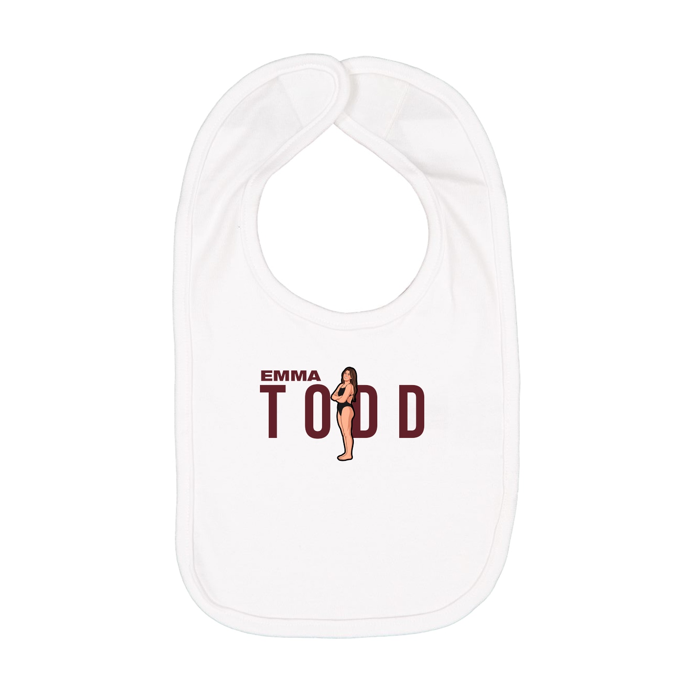 Infant Bib — Player Name in White