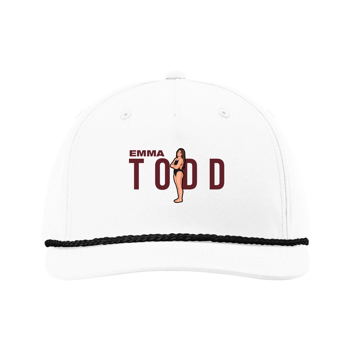 Five-Panel Classic Rope Cap — Player Name in White