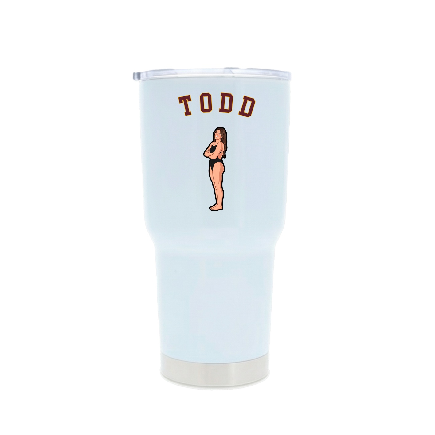 30oz Stainless Steel Tumbler — Shirsey Arch in White