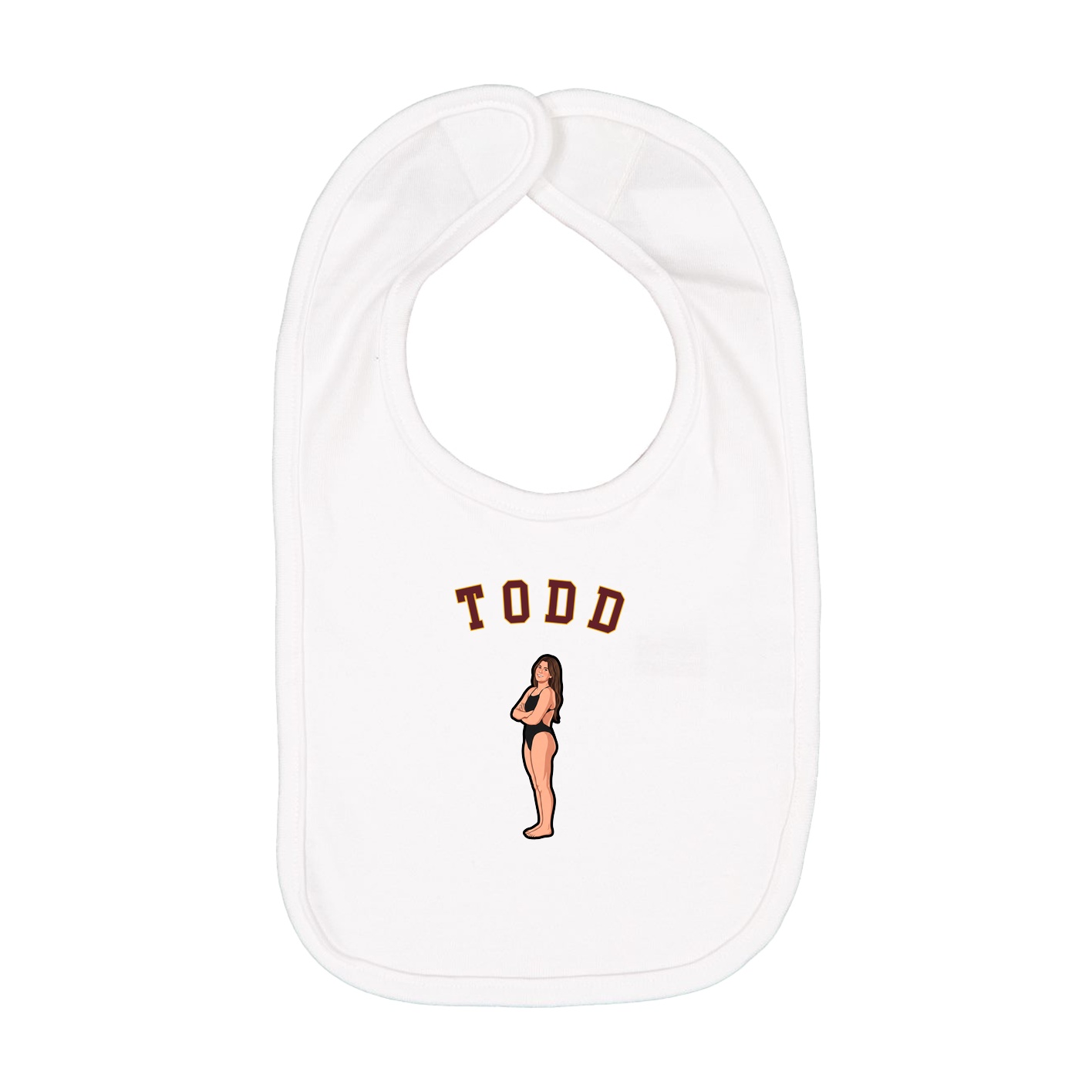 Infant Bib — Shirsey Arch in White