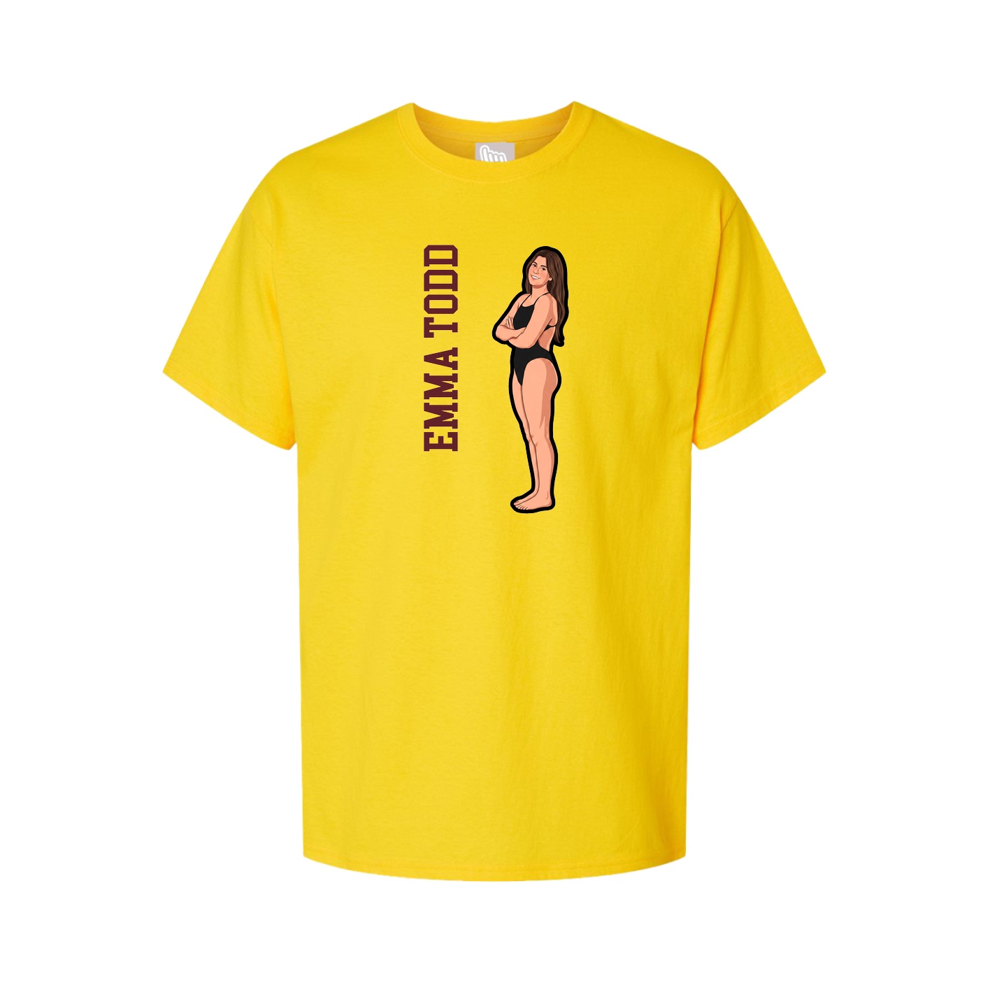 Tee — Name Vertical in Gold