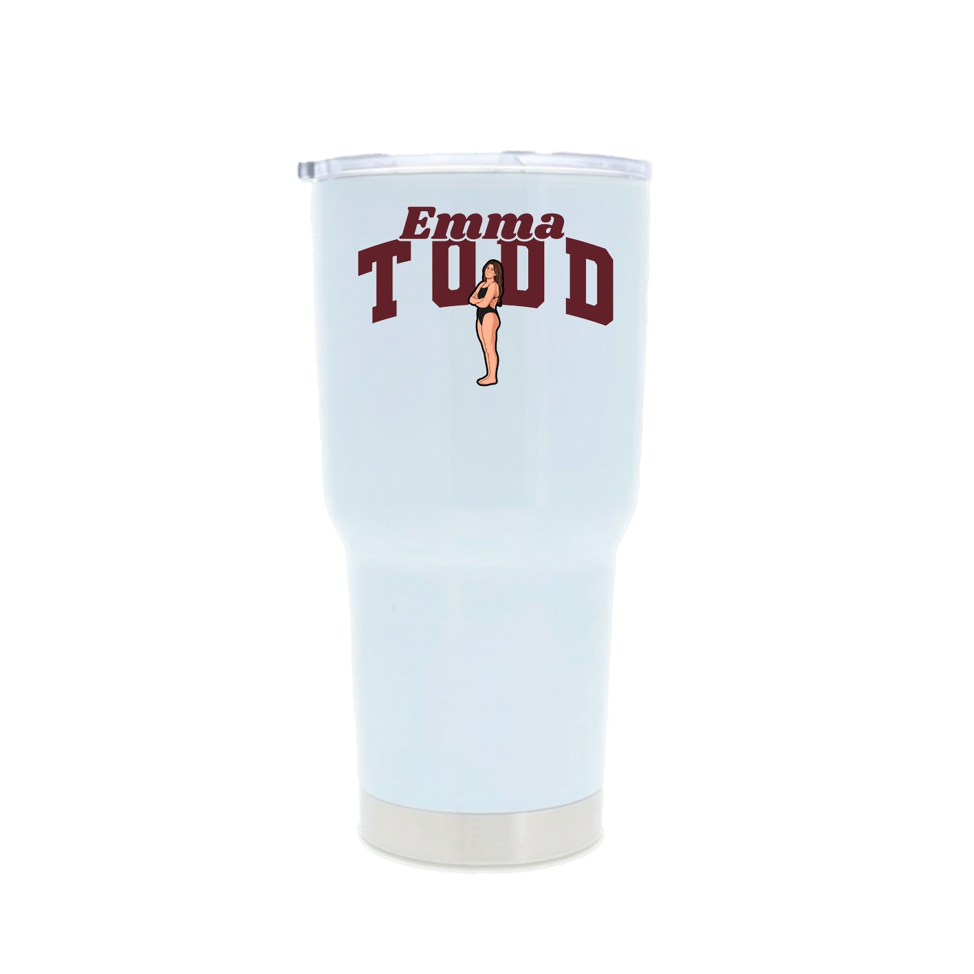 30oz Stainless Steel Tumbler — Signature Arch in White