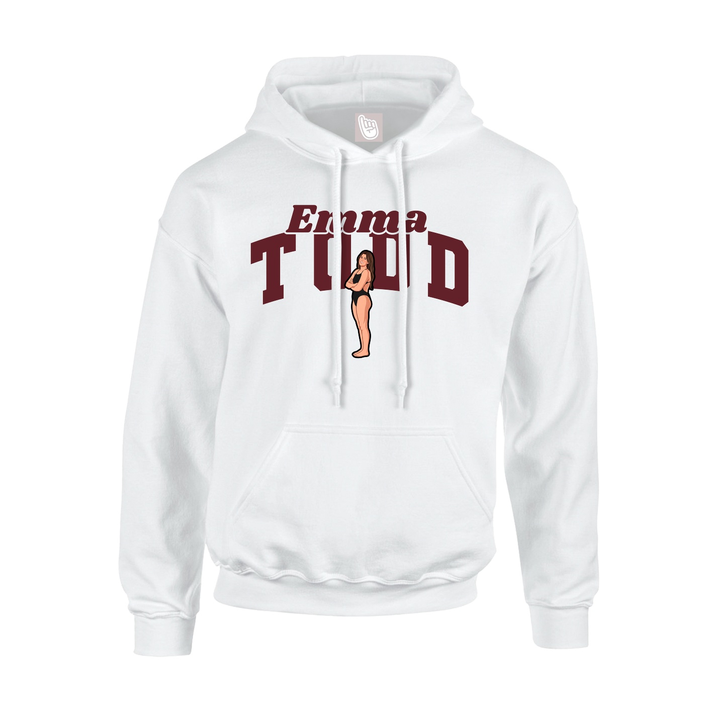 Hoodie — Signature Arch in White